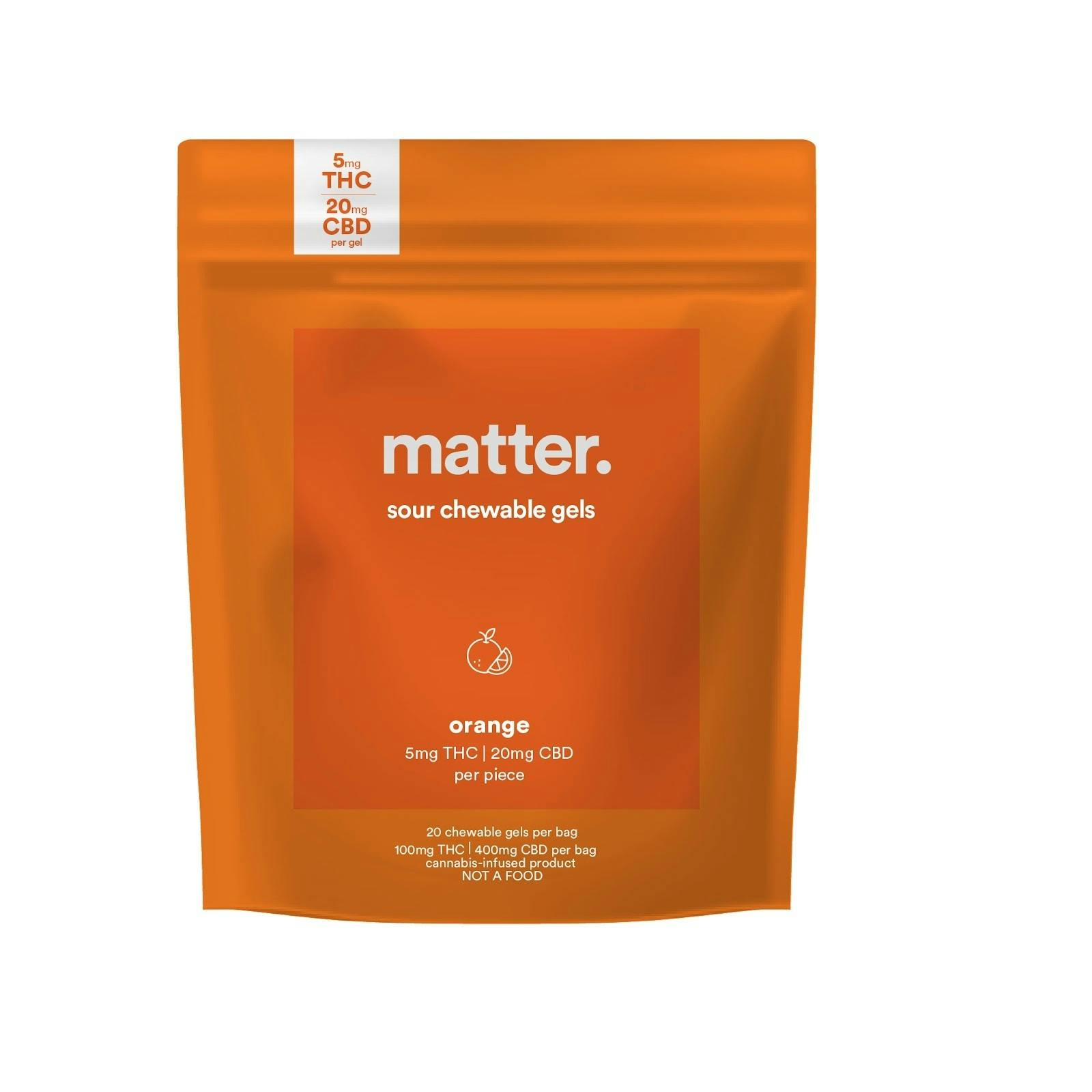 1:4 Orange Chewable Gels CBD [20ct] (500mg) - image 1