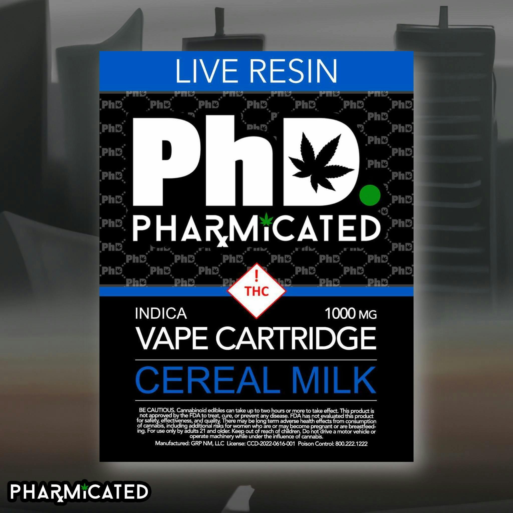 PhD 510 Thread Resin Vape Cart - Cereal Milk (I) - image 1