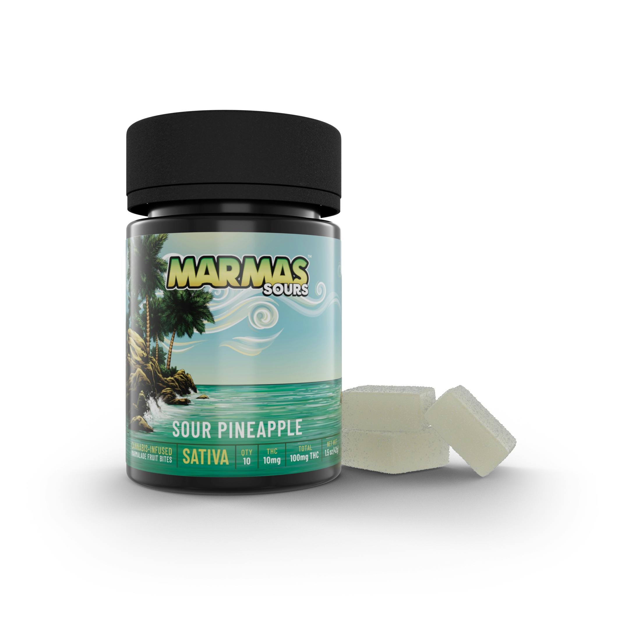 Sour Pineapple Marmalade Bites Sativa 100mg - image 1