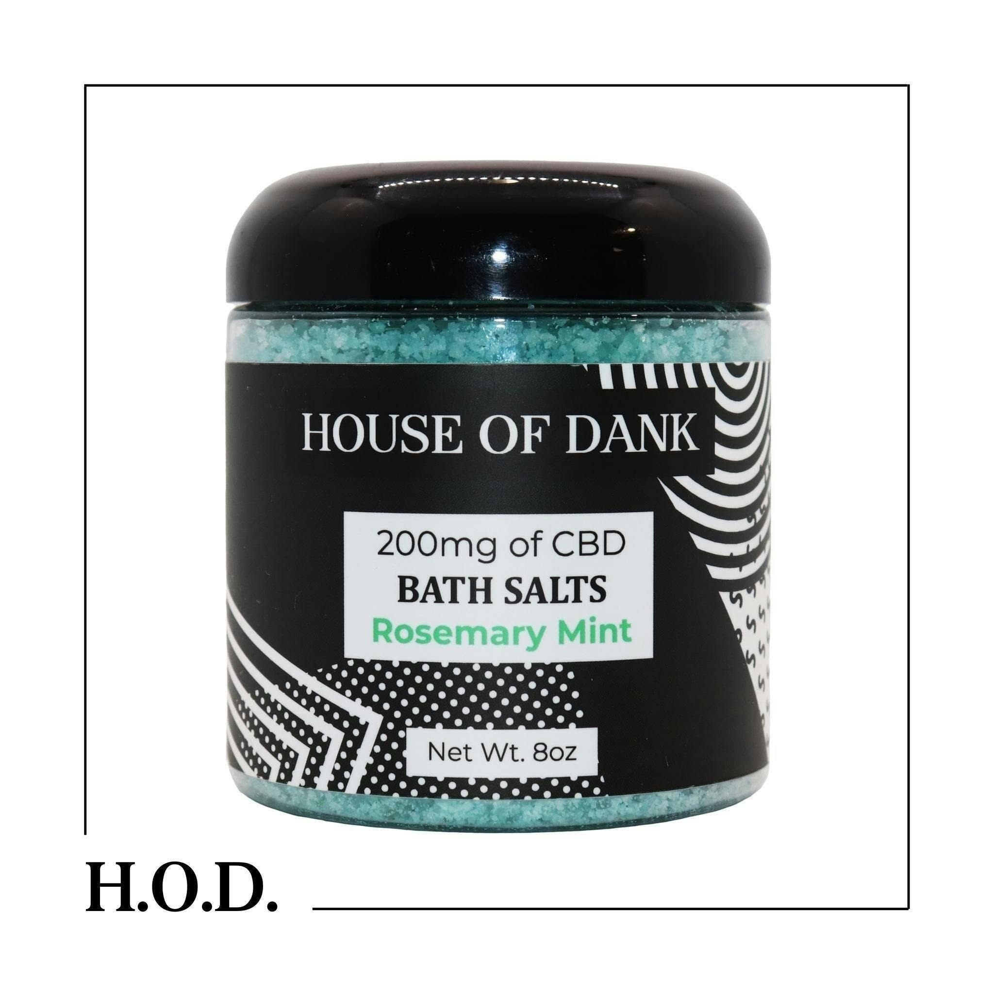 H.O.D. CBD Rosemary Mint Bath Salts 200mg - image 1