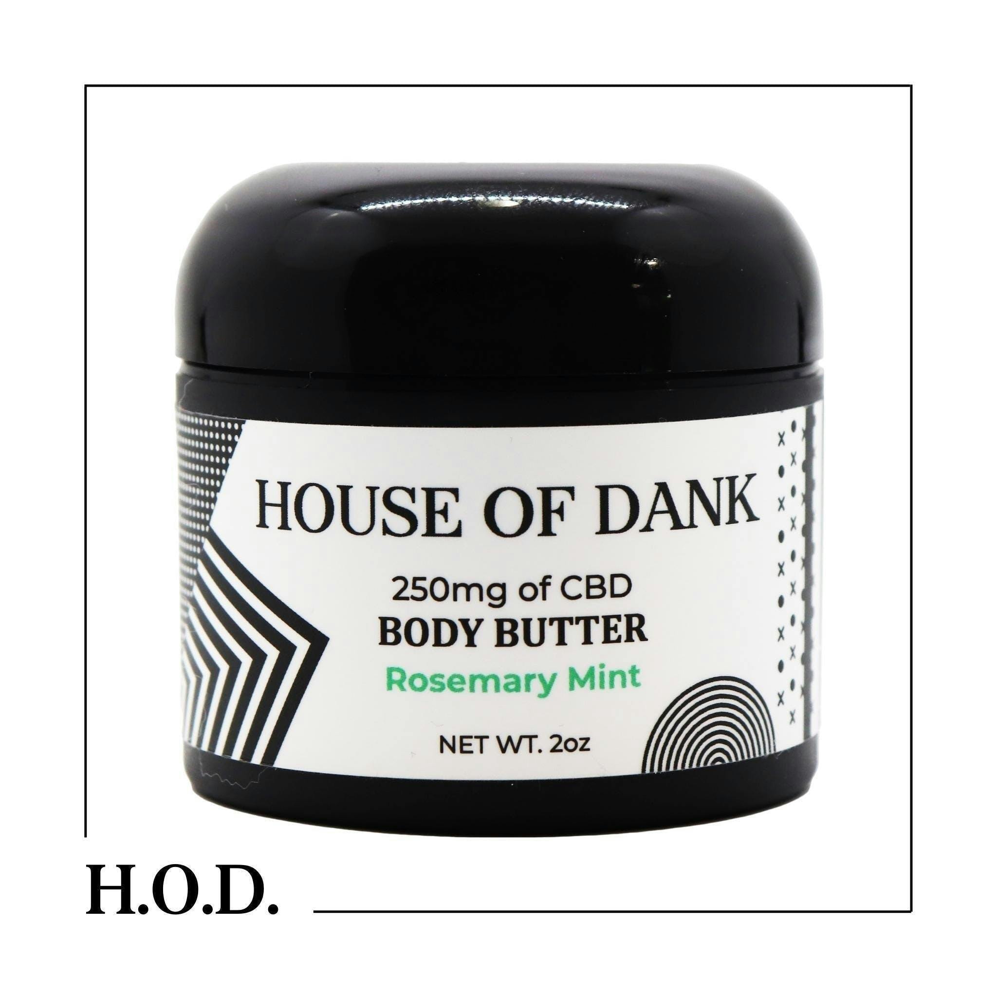 H.O.D. CBD Rosemary Mint Body Butter 250mg - image 1