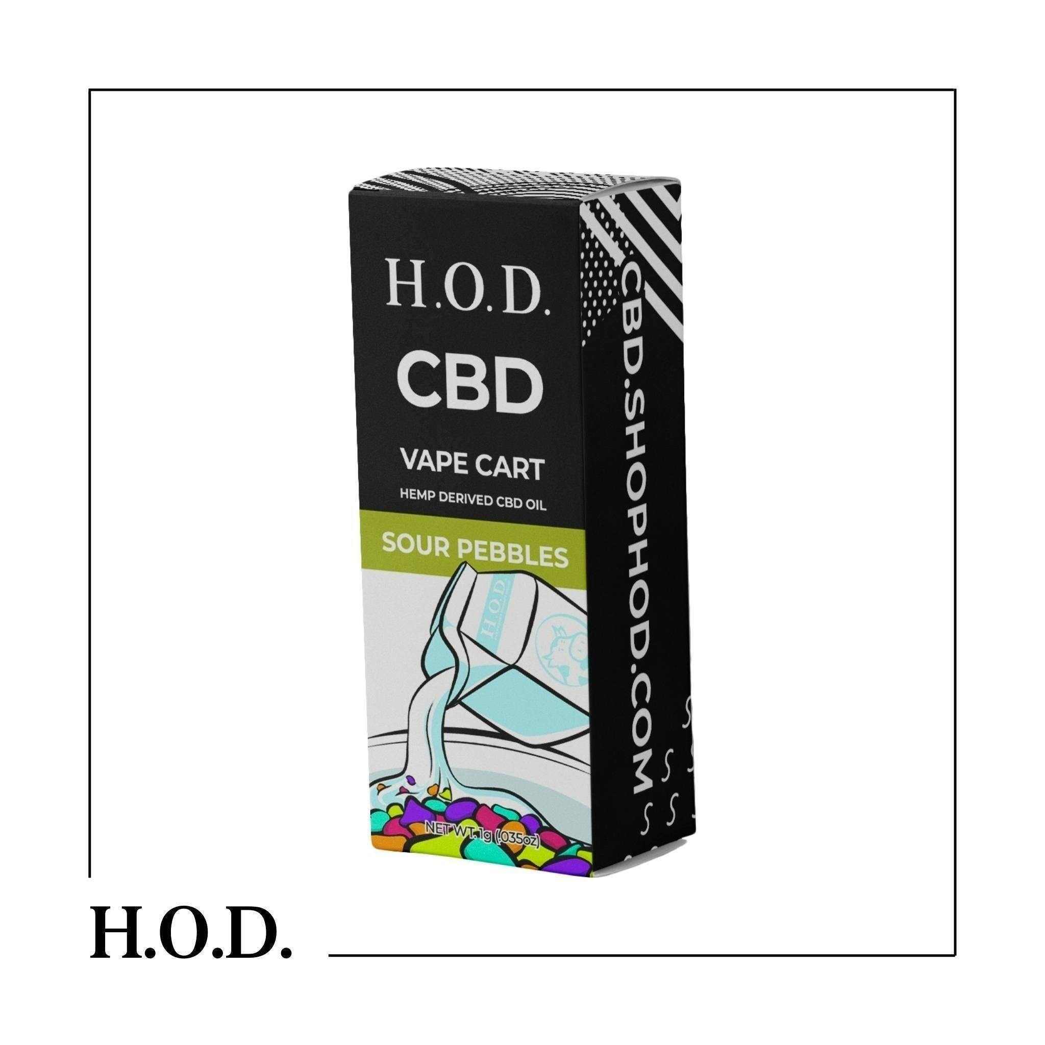 H.O.D. CBD Sour Pebbles Cart 1g - image 1