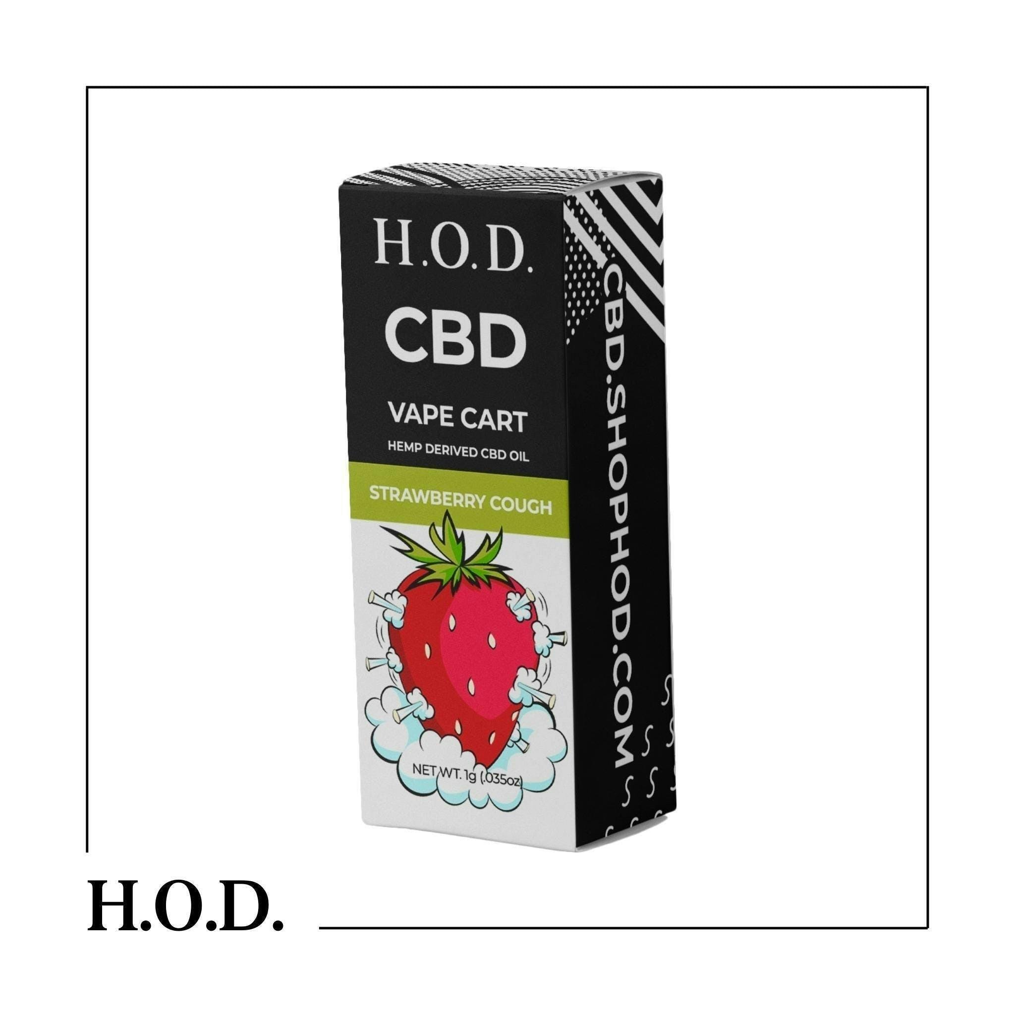 H.O.D. CBD Strawberry Cough Cart 1g - image 1