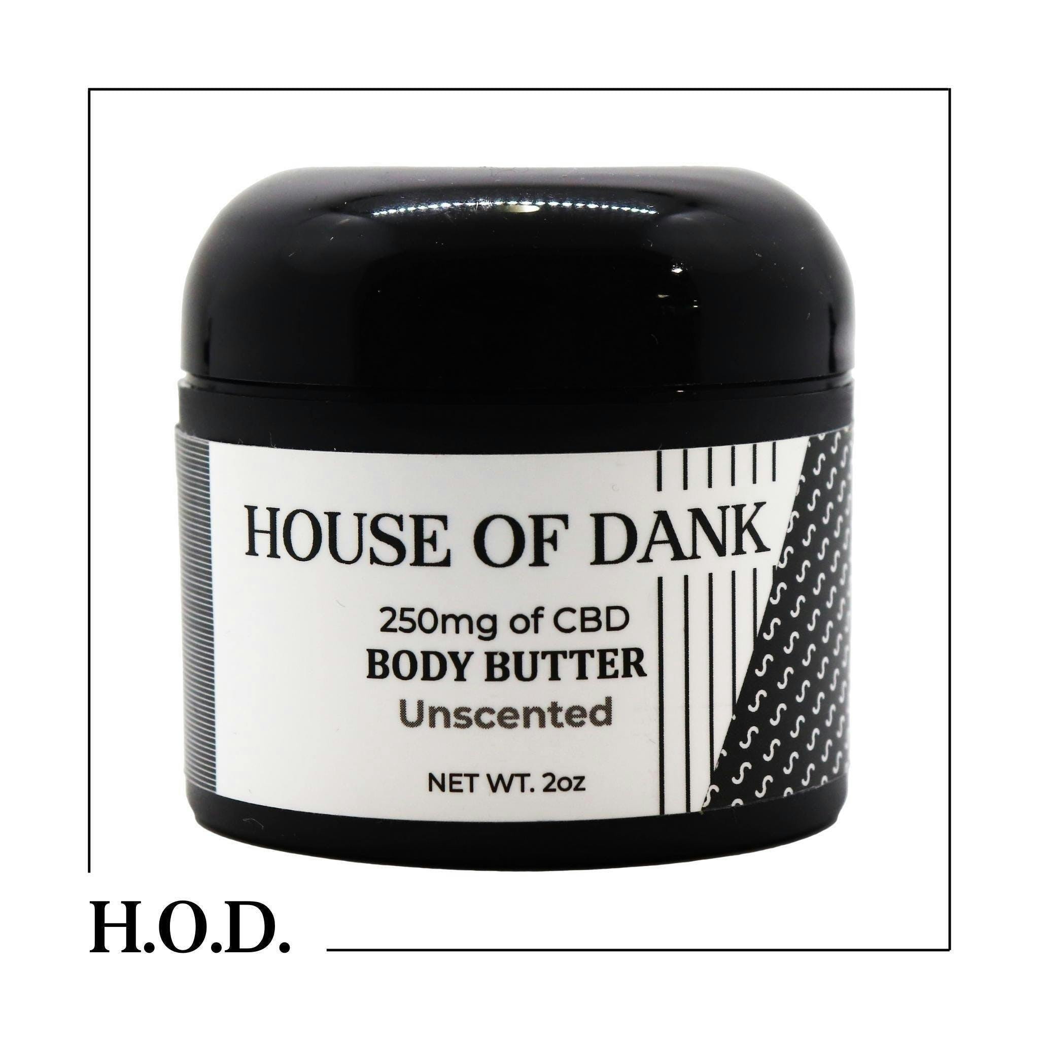 H.O.D. CBD Unscented Body Butter 250mg - image 1