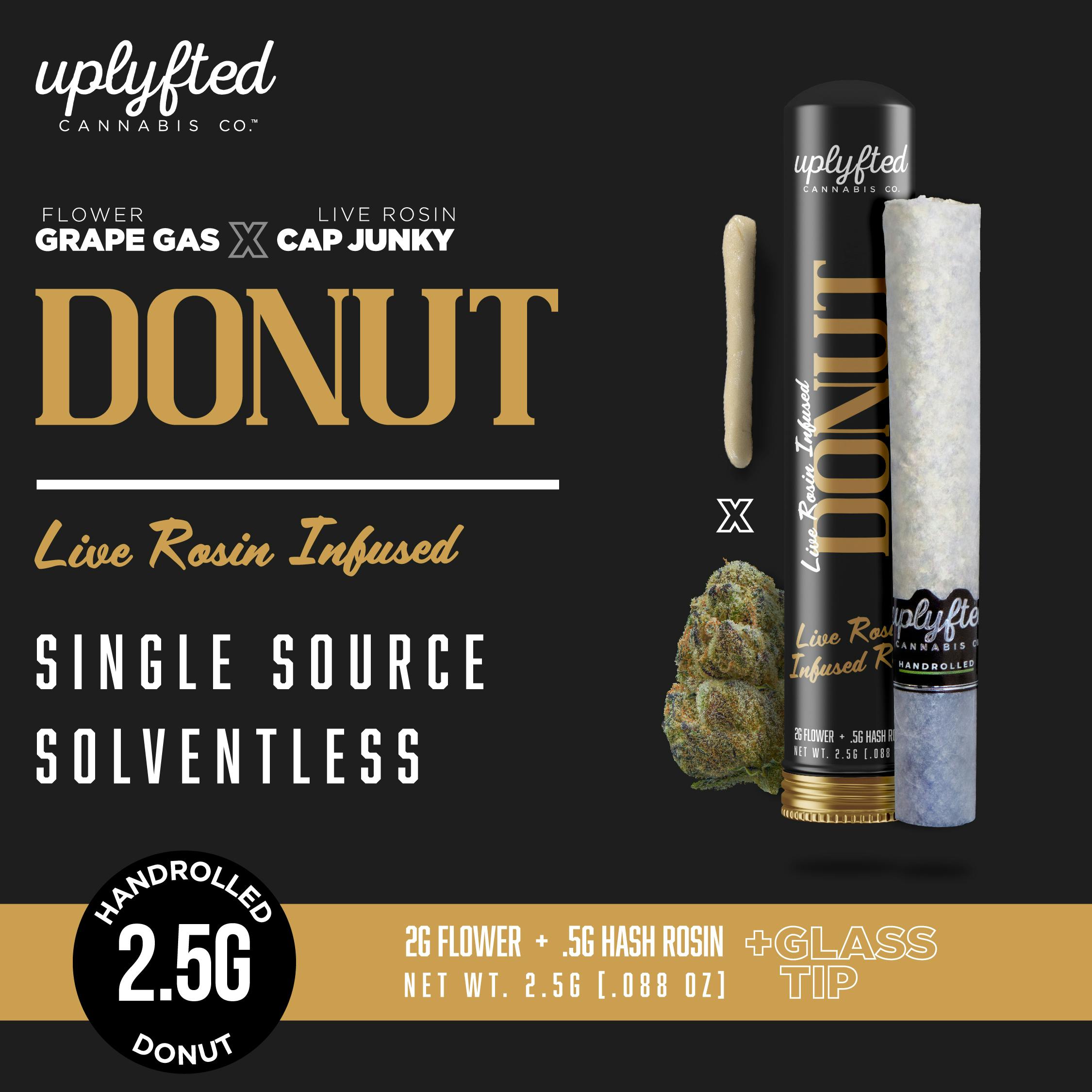 2.5g Live Rosin Donut - Grape Gas x Cap Junky Live Rosin - image 1