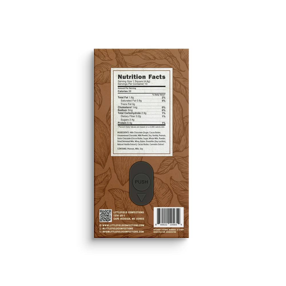 Caramelized Peanut THC Milk Chocolate Bar 30mg/pc 300mg Total - image 2