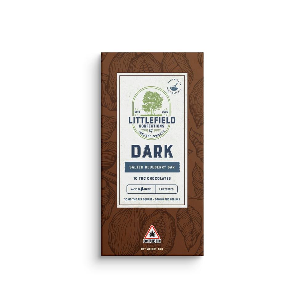 Dark Salted Blueberry THC Chocolate Bar 30mg/pc 300mg Total - image 1
