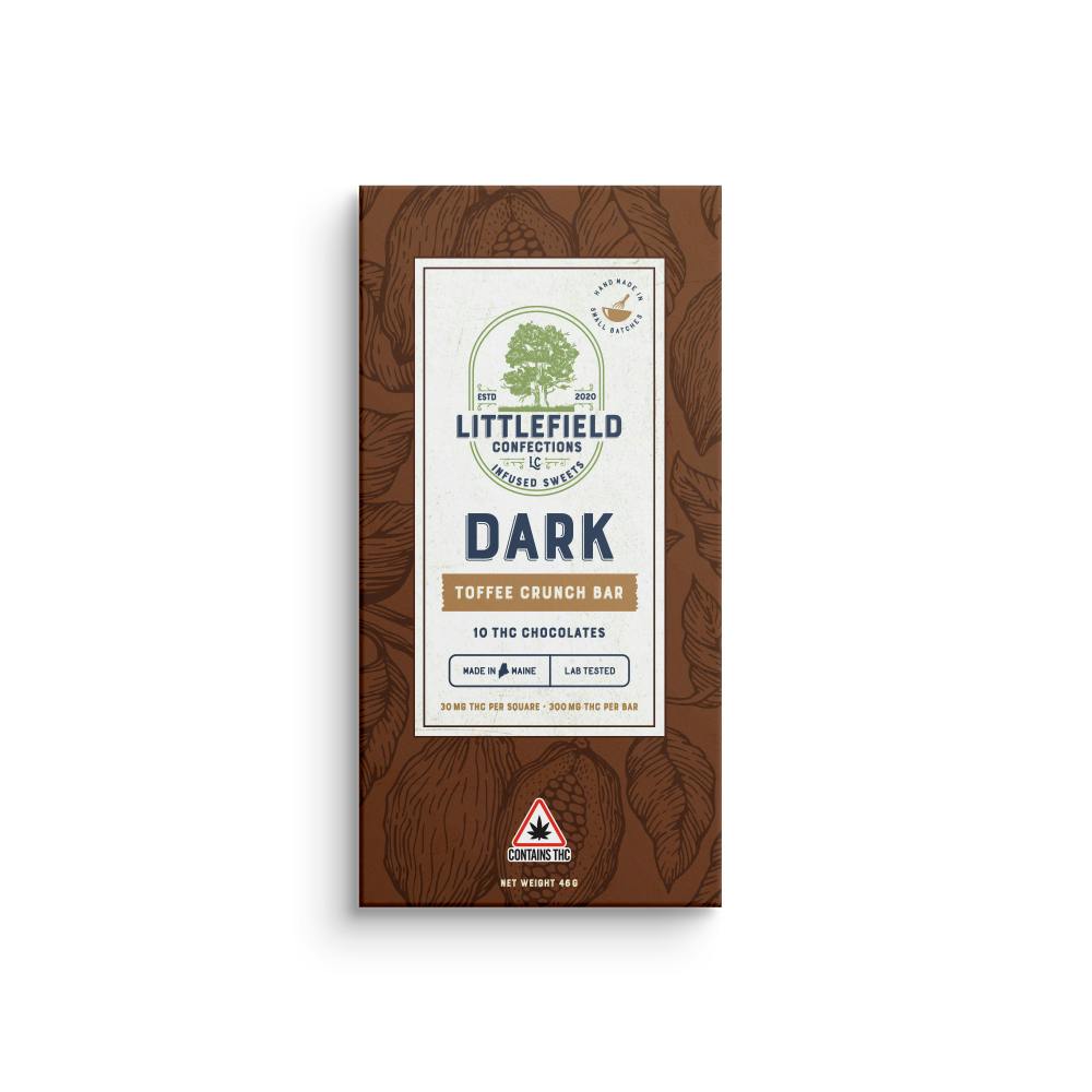 Toffee Crunch THC Dark Chocolate Bar 30mg/pc 300mg Total - image 1