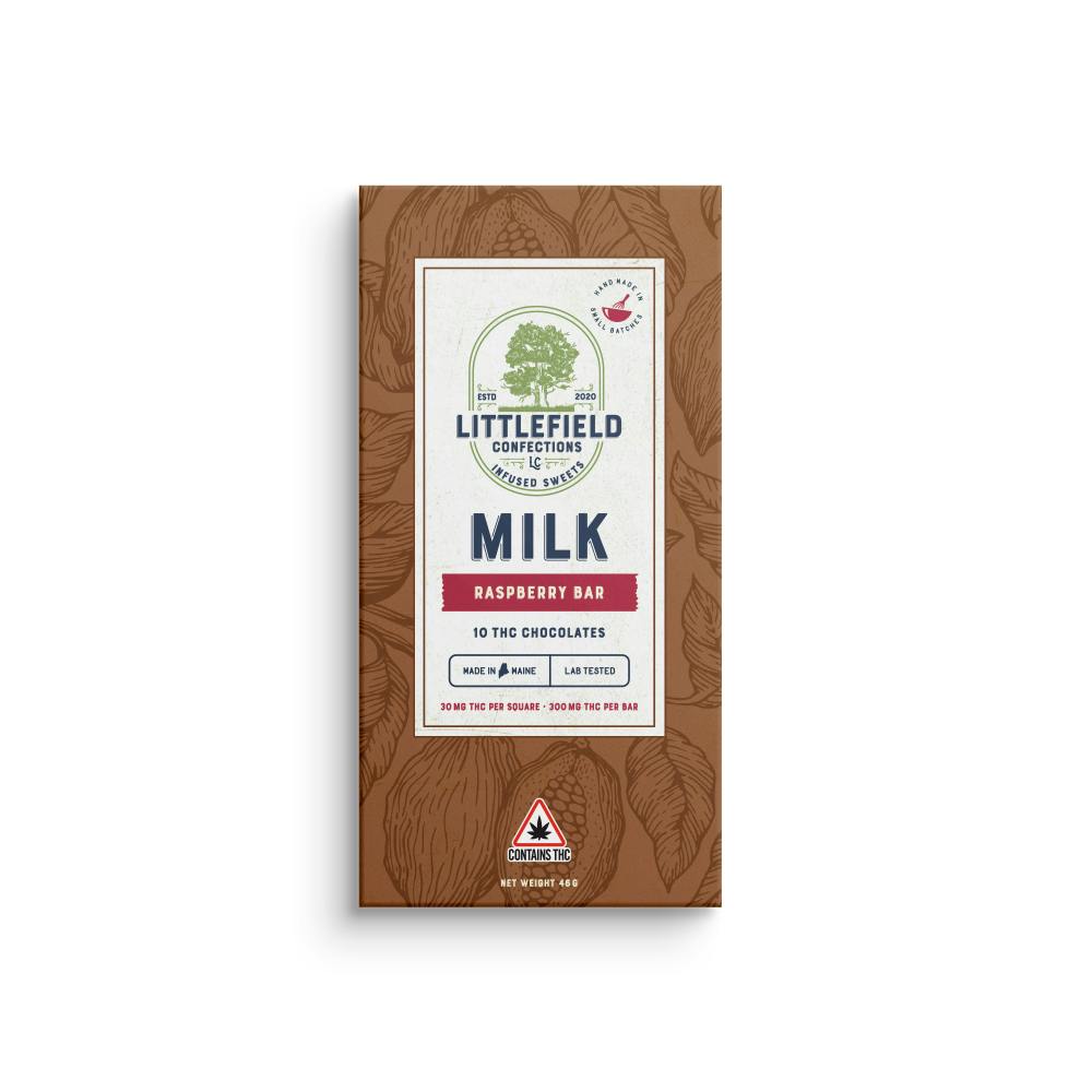 Raspberry Milk Chocolate THC Bar 30mg/pc 300mg Total - image 1