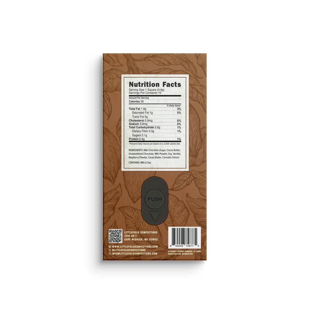Raspberry Milk Chocolate THC Bar 30mg/pc 300mg Total - image 2