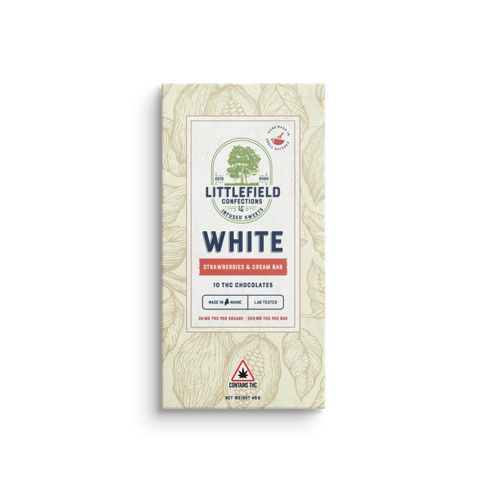 Strawberries and Cream White Chocolate THC Bar 30mg/pc 300mg Total - image 1
