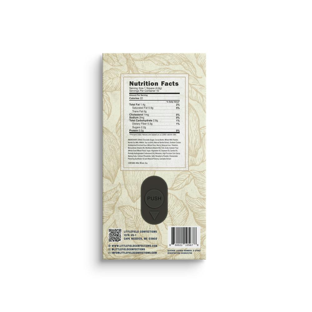 Strawberries and Cream White Chocolate THC Bar 30mg/pc 300mg Total - image 2