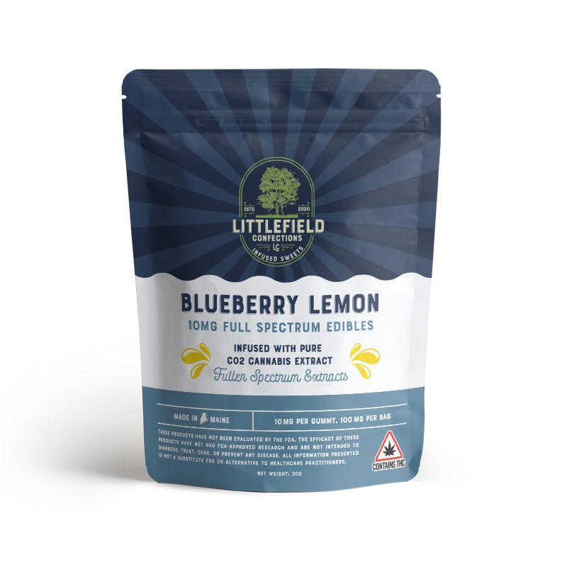 Blueberry Lemon Full Spectrum Gummies 10mg/pc 100mg Total - image 1