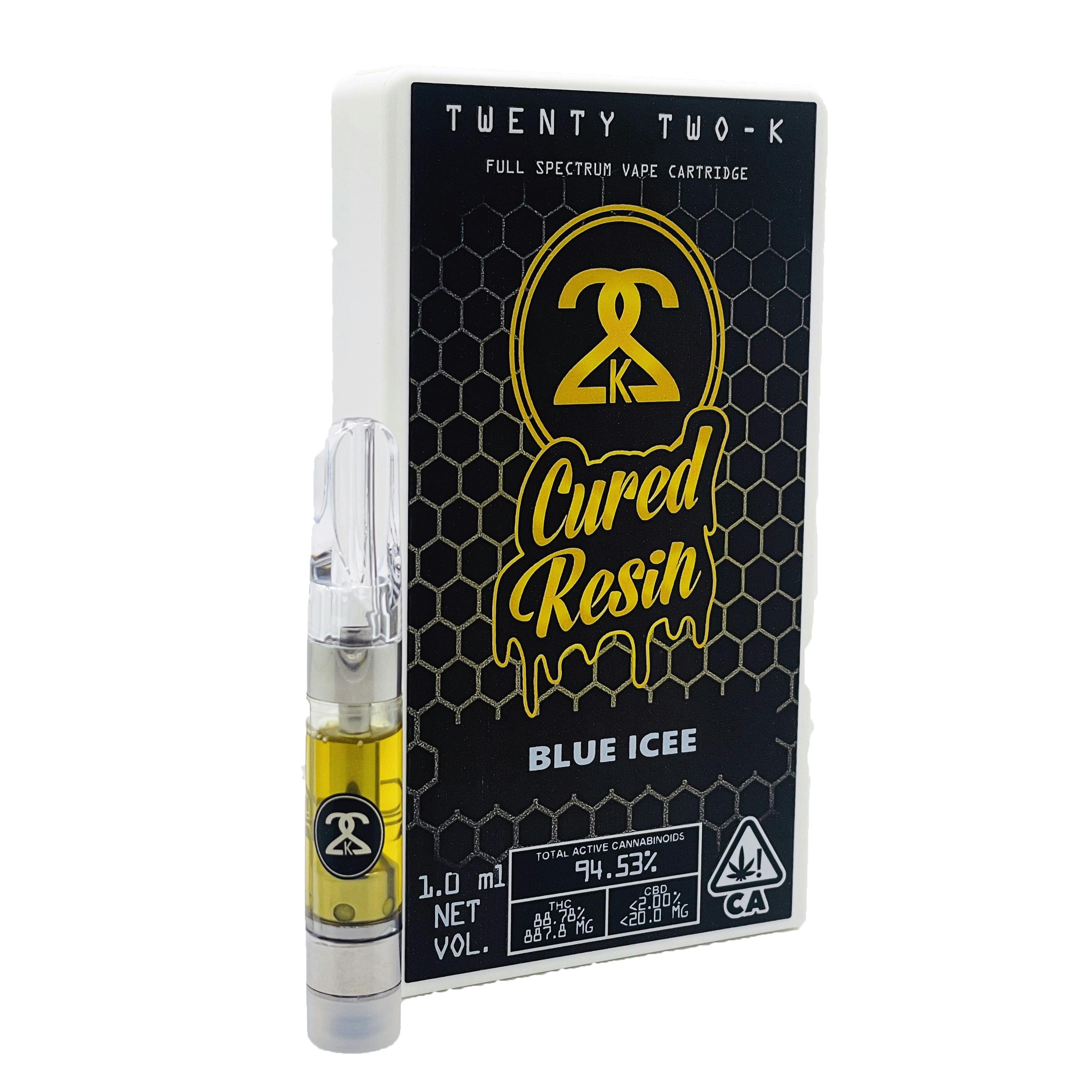 22K - Cured Resin - Blue Icee - 1.0ml Cartridge - image 1