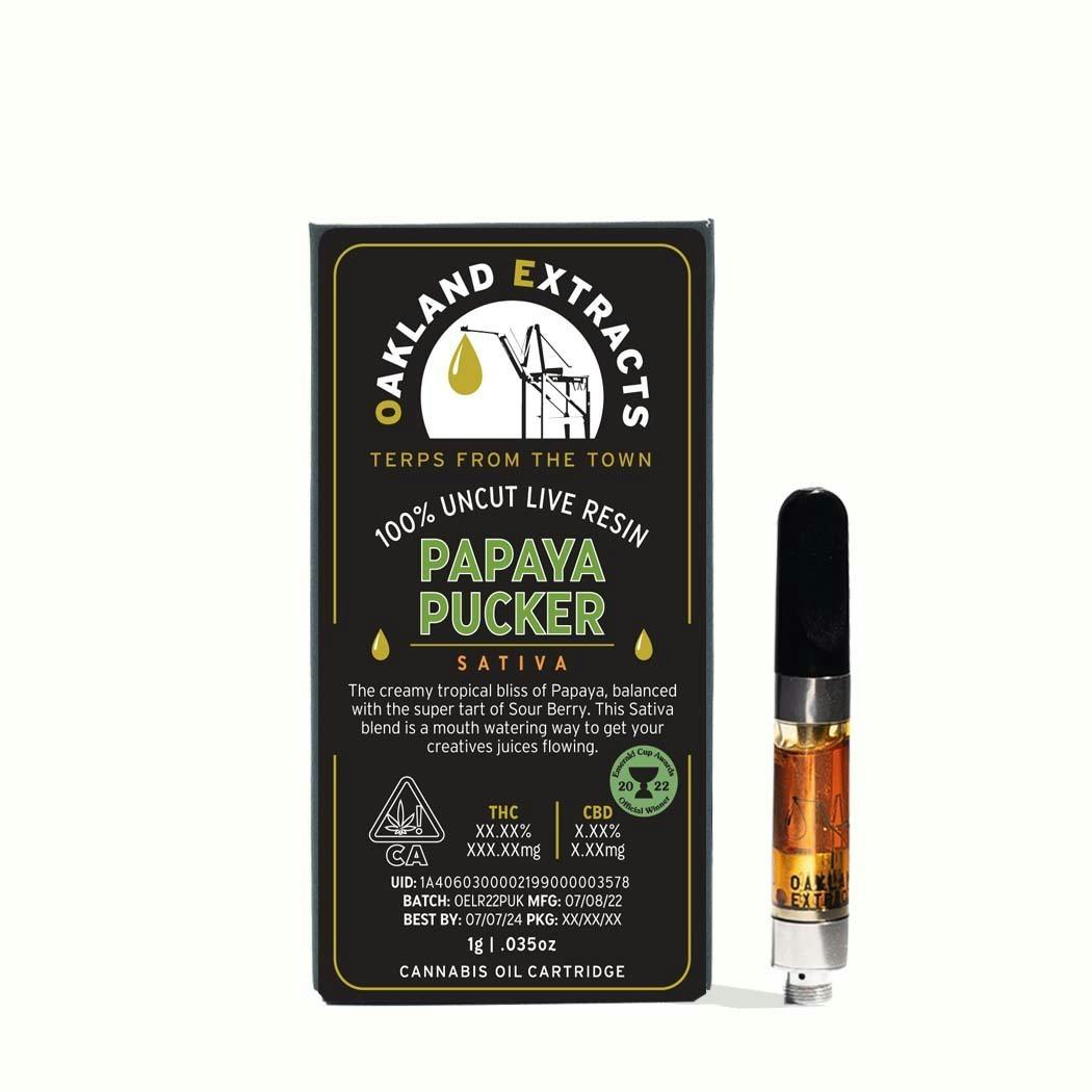 Papaya Pucker Uncut Live Resin Vape Cart - image 1
