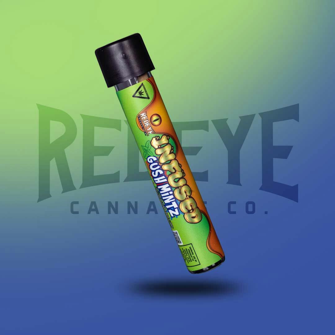 Redeye Cannabis: INFUSED Gush Mintz Pre-roll 1.2G - image 1