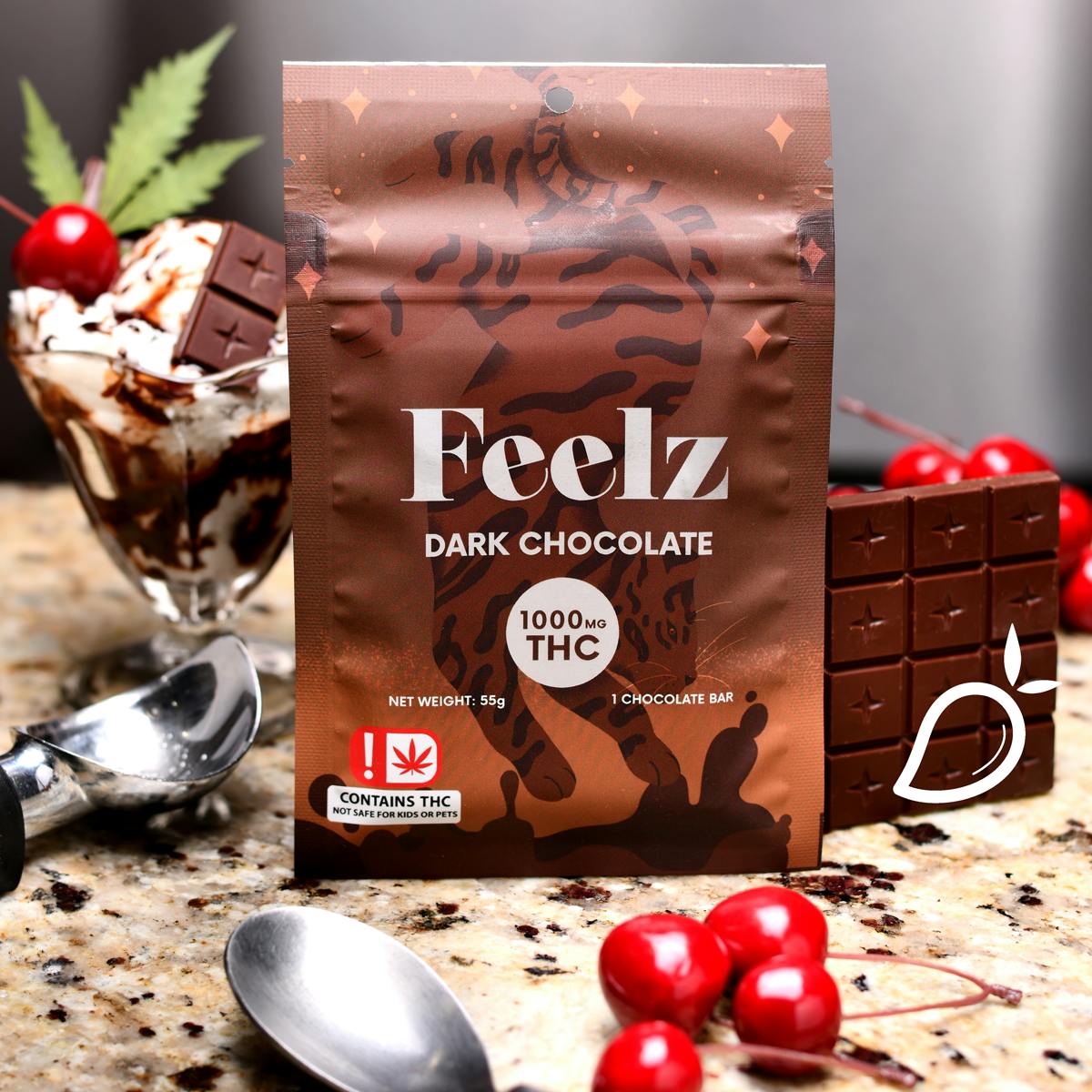 1000mg Dark Chocolate Bar - image 1