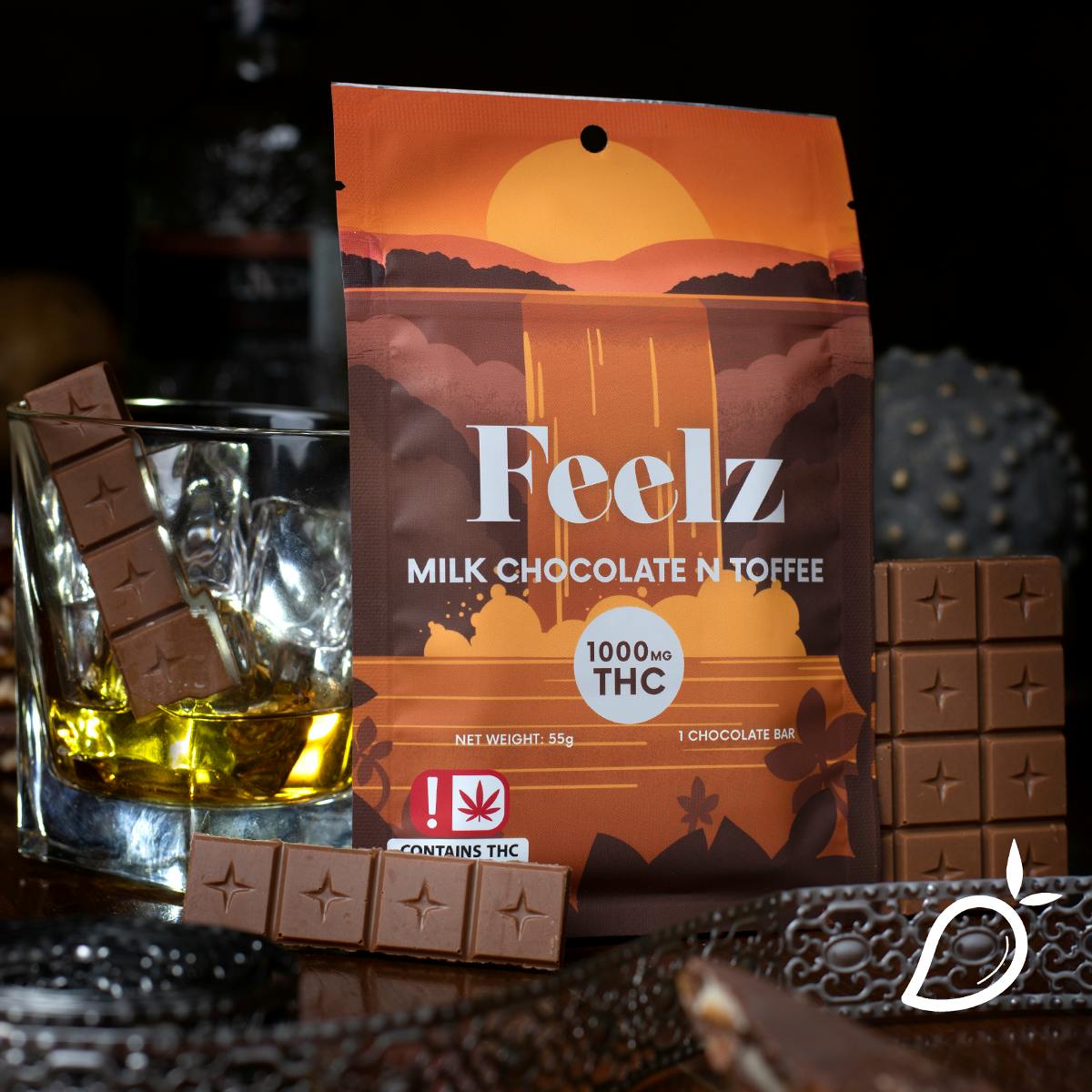 1000mg Milk Chocolate & Toffee Bar - image 1