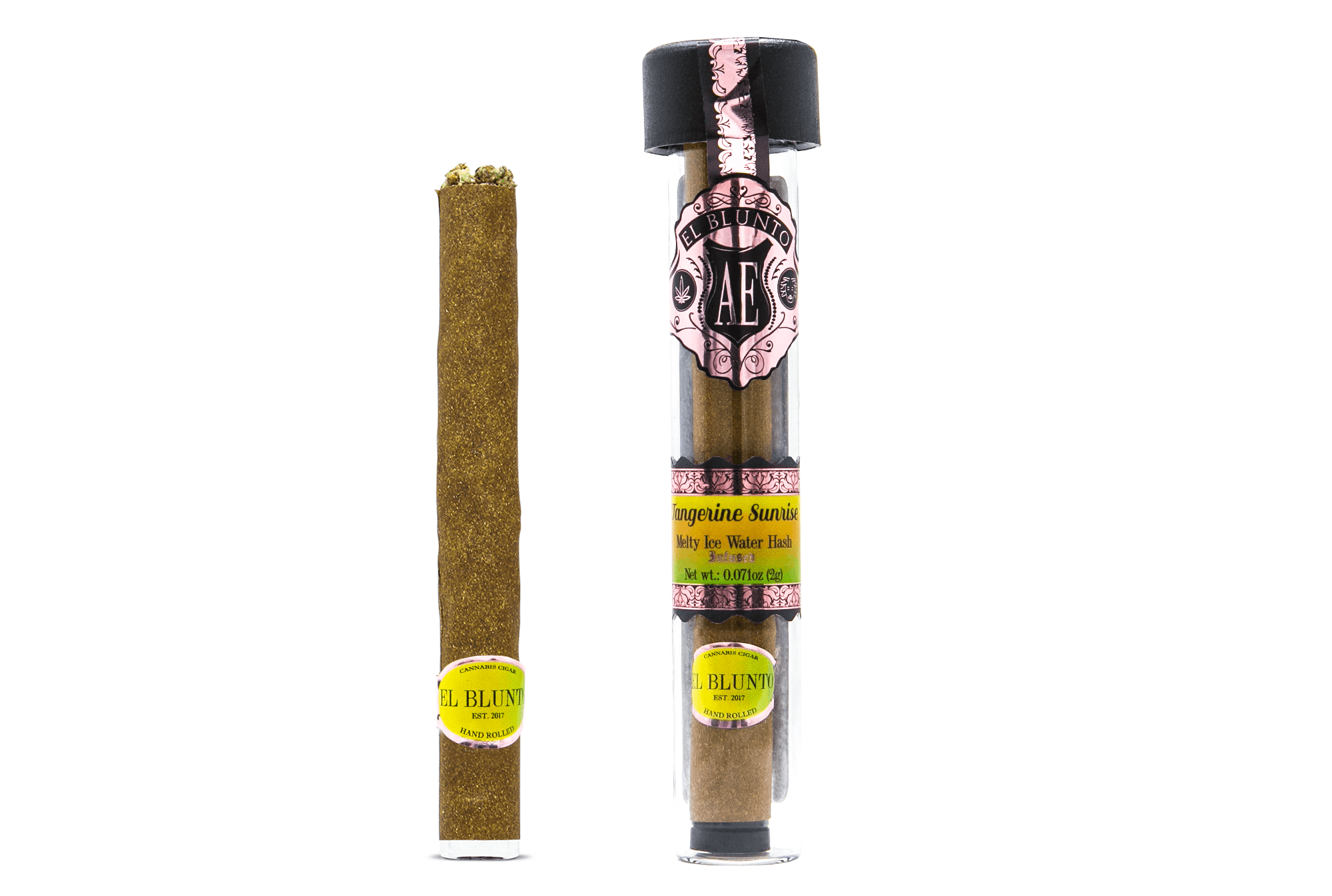 El Blunto - Tangerine Sunrise - 2G Cannabis Cigar - Hash Infused [Blunt] - image 1