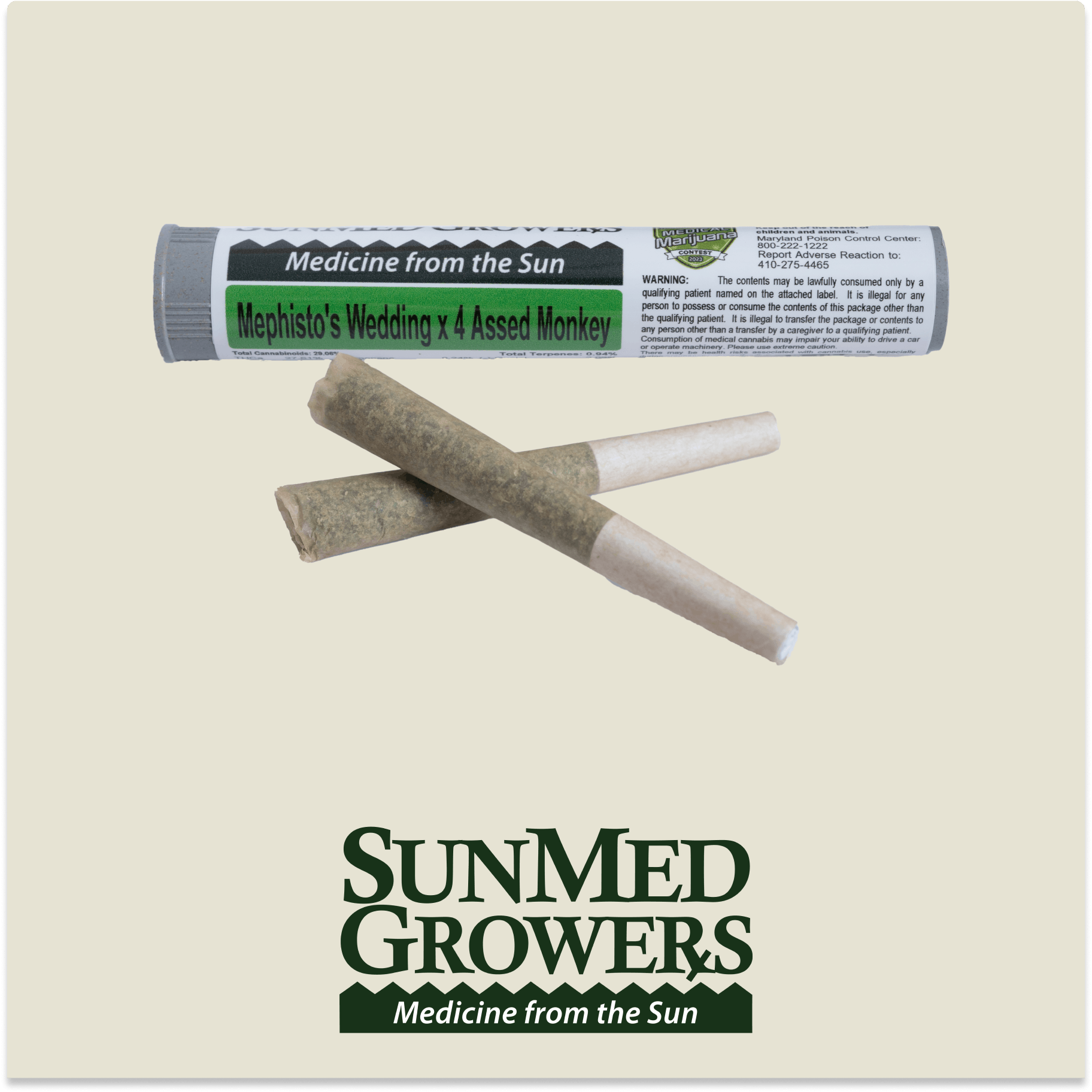 Mephisto's Wedding x 4 Assed Monkey Pre Roll 0.5g/2 Pack - image 1