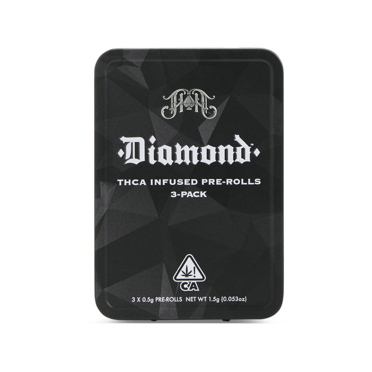 Banana Cream | Indica - Diamond THCA-Infused Pre-Rolls - 1.5G Three-Pack - image 1