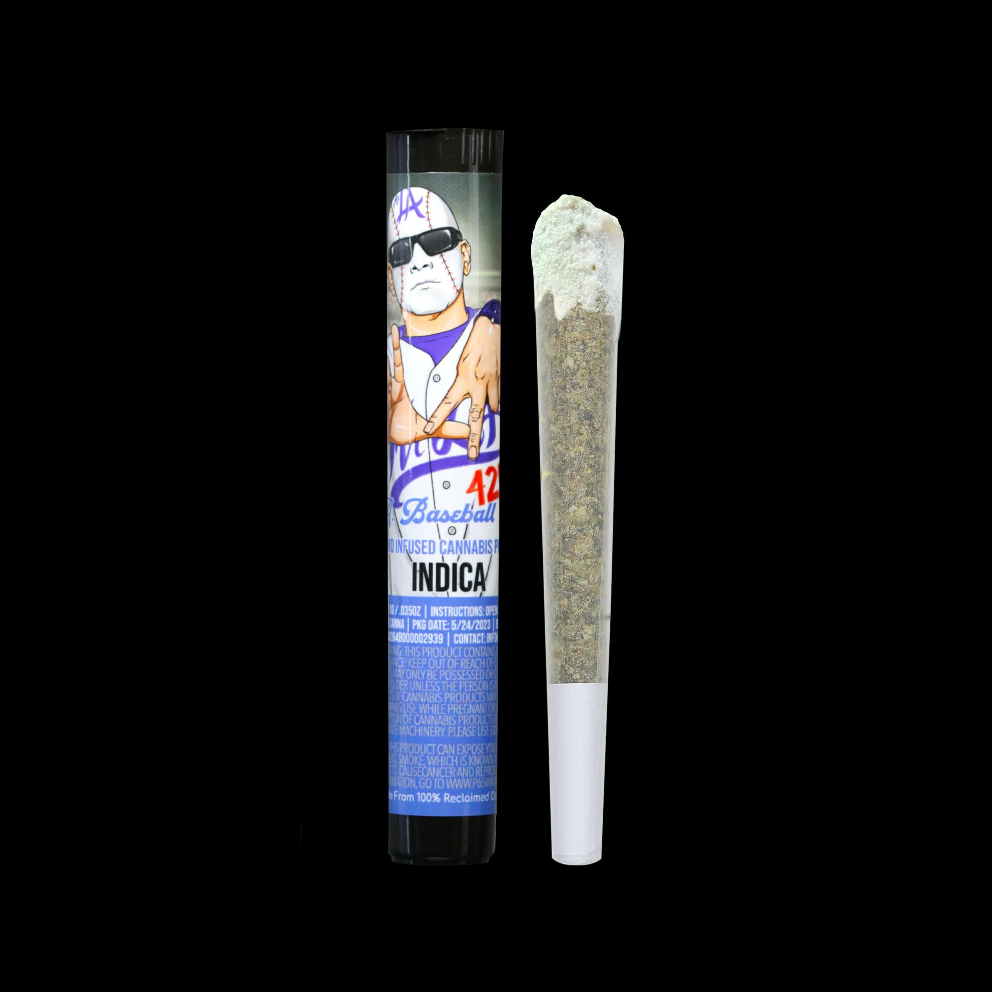 LA Baseball Head Indica Infused Pre-Roll 1g - image 1