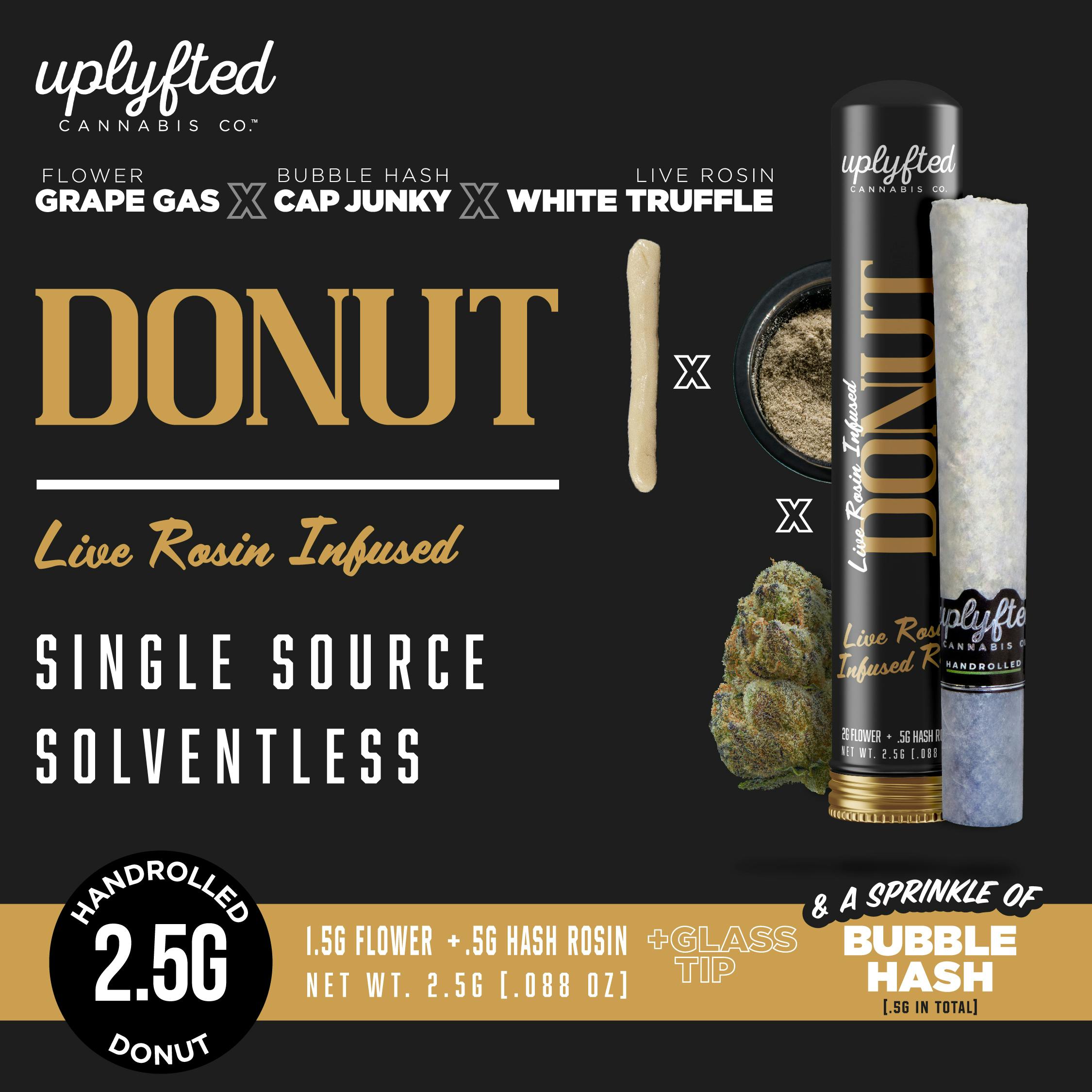 2.5g Live Rosin Donut - Grape Gas X Cap Junky X White Truffle - image 1