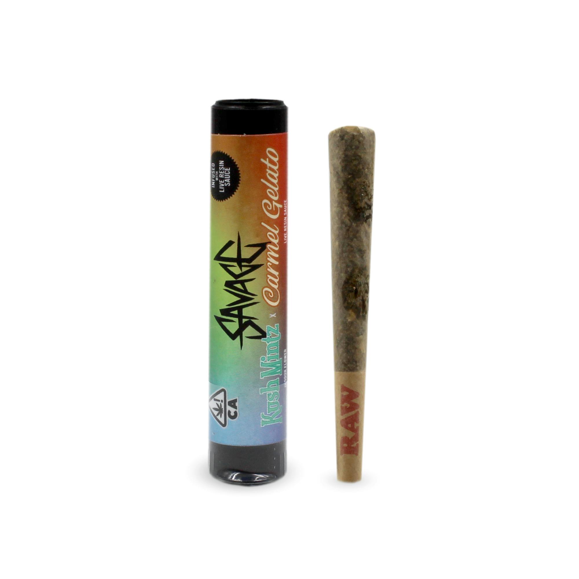 Kush Mintz X Caramel Gelato Infused Preroll - 0.7g Single - image 1