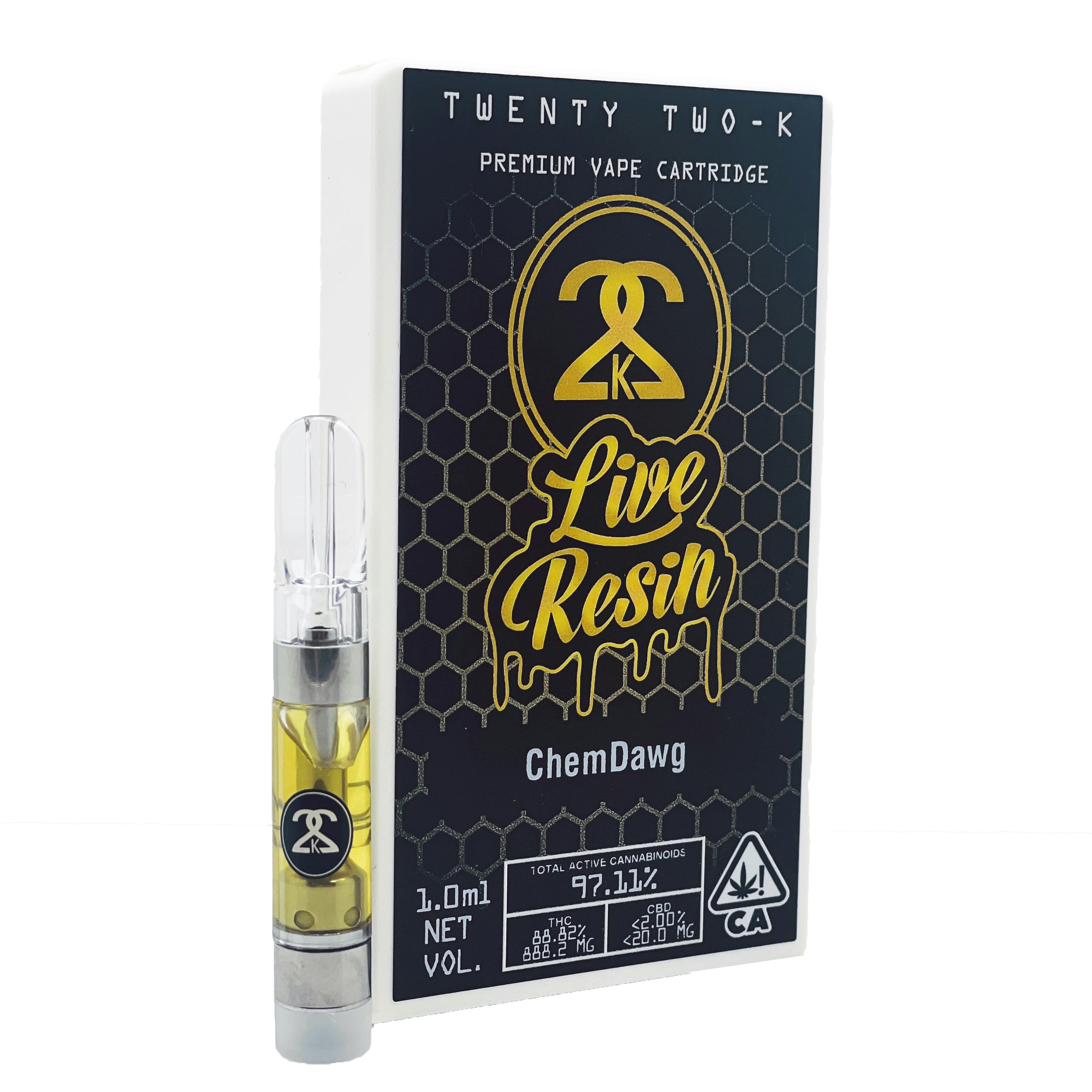 22K - Live Resin - Chemdawg 1.0ml Cartridge - image 1