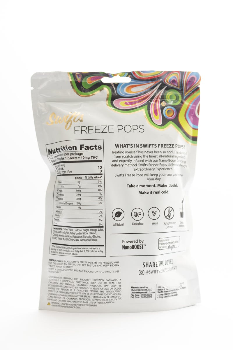 Swifts Freeze Pops Mango - 100MG - image 2