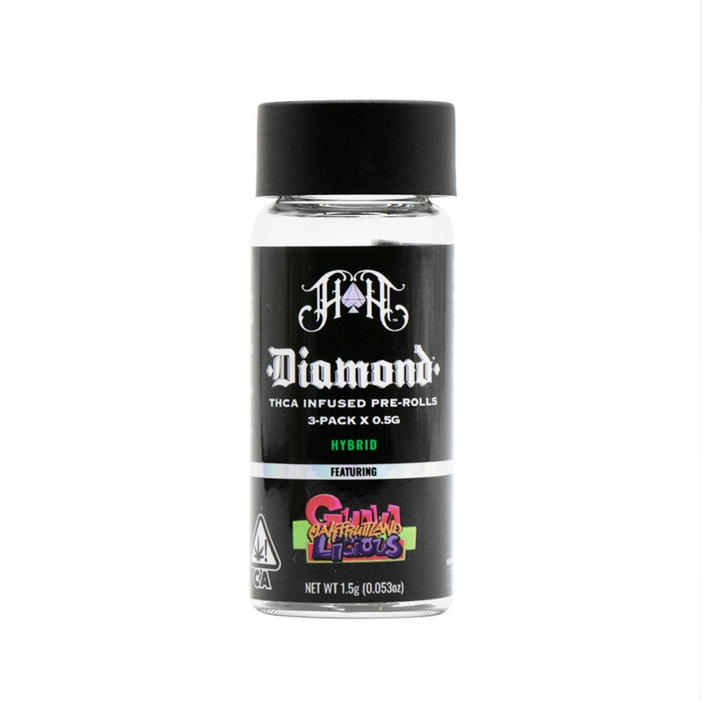 3-Pack Diamond Infused Pre-Roll: OakFruitland: Guavalicious - image 1