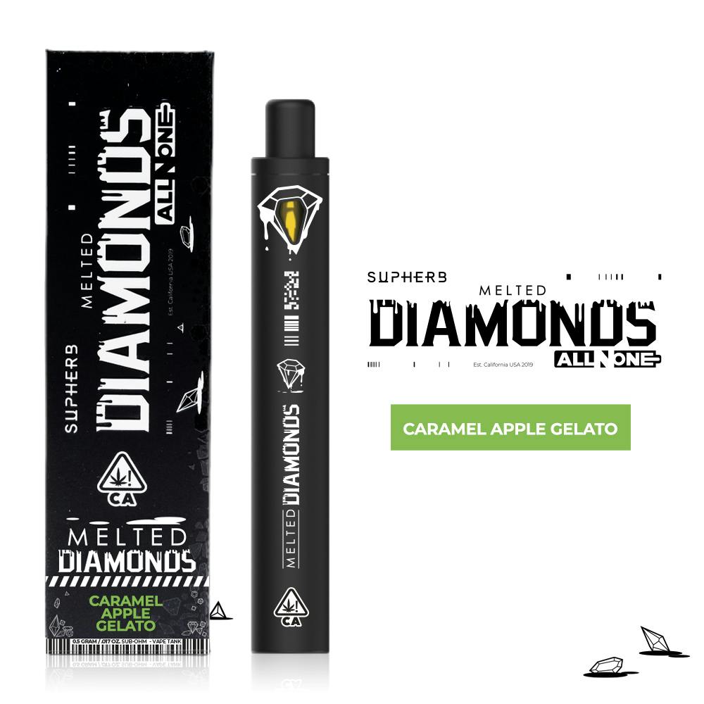 Supherb - Caramel Apple Gelato Indica Melted Diamonds Disposable .5g - image 1