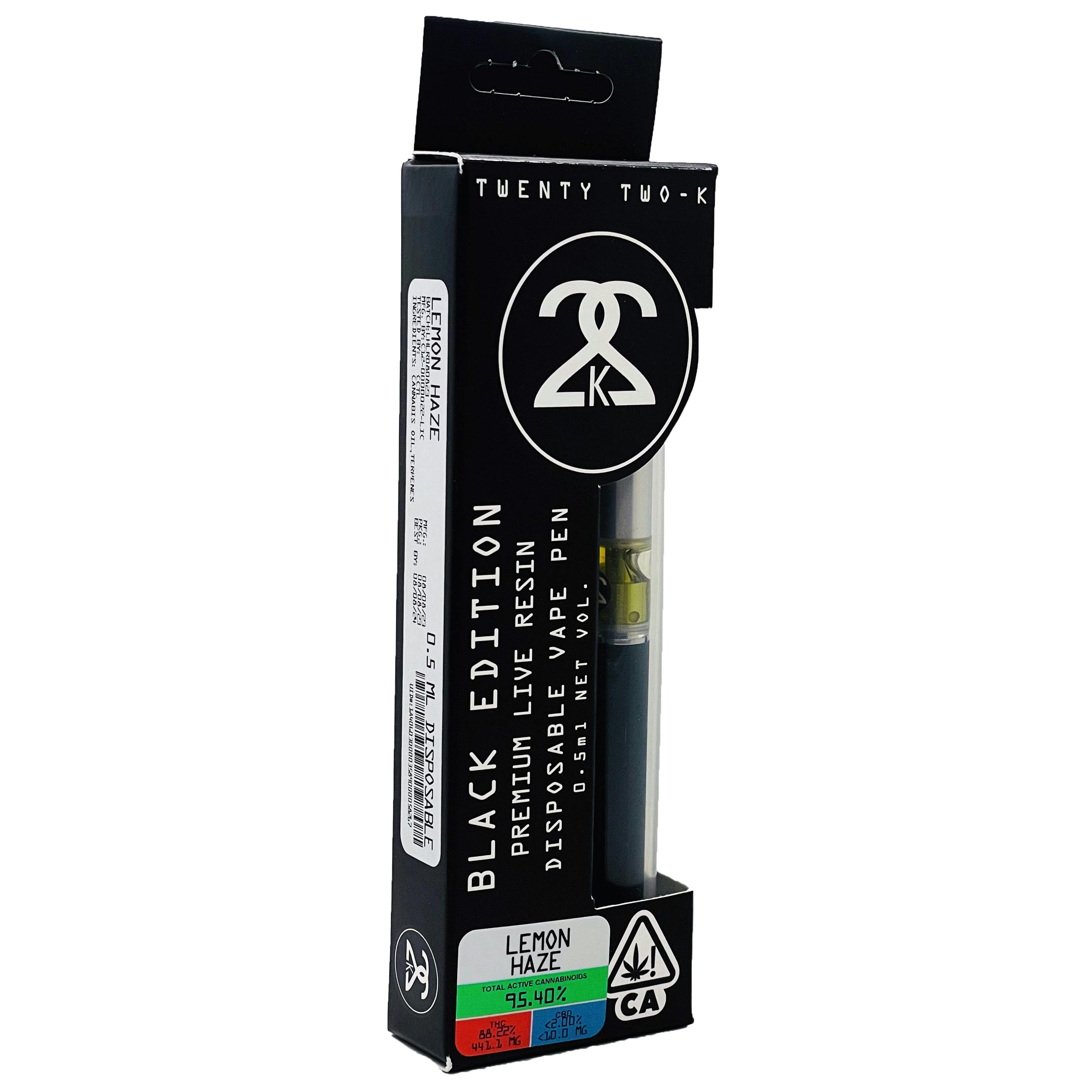 22K - Live Resin - Lemon Haze 0.5ml Disposable - image 1