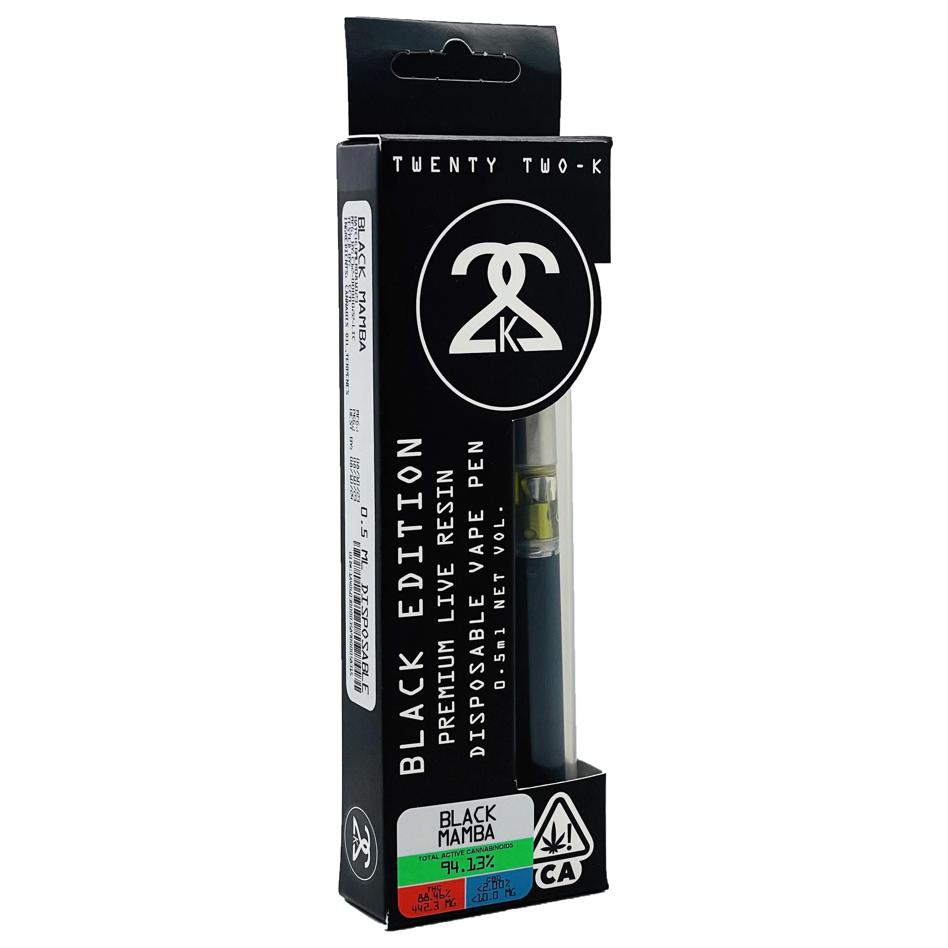 22K - Live Resin - Black Mamba 0.5ml Disposable - image 1