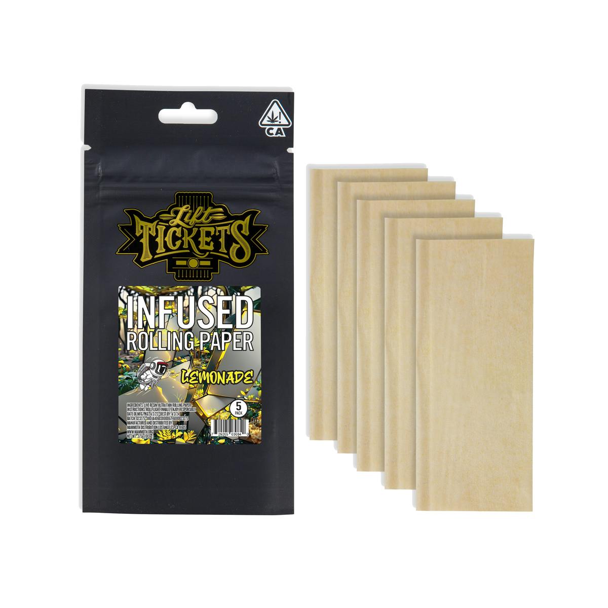 Lemonade Live Resin Infused Rolling Paper - 5 pack - image 1