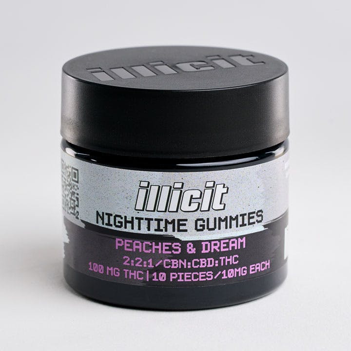 Peaches & Dream 100MG Nighttime Gummies (2:2:1 CBN:CBD:THC) - image 1