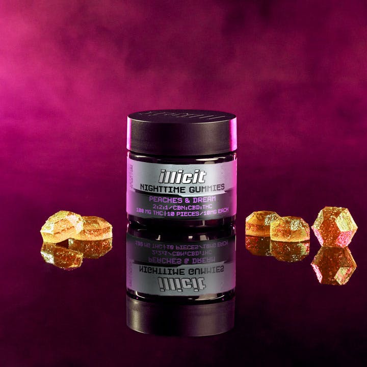 Peaches & Dream 100MG Nighttime Gummies (2:2:1 CBN:CBD:THC) - image 2