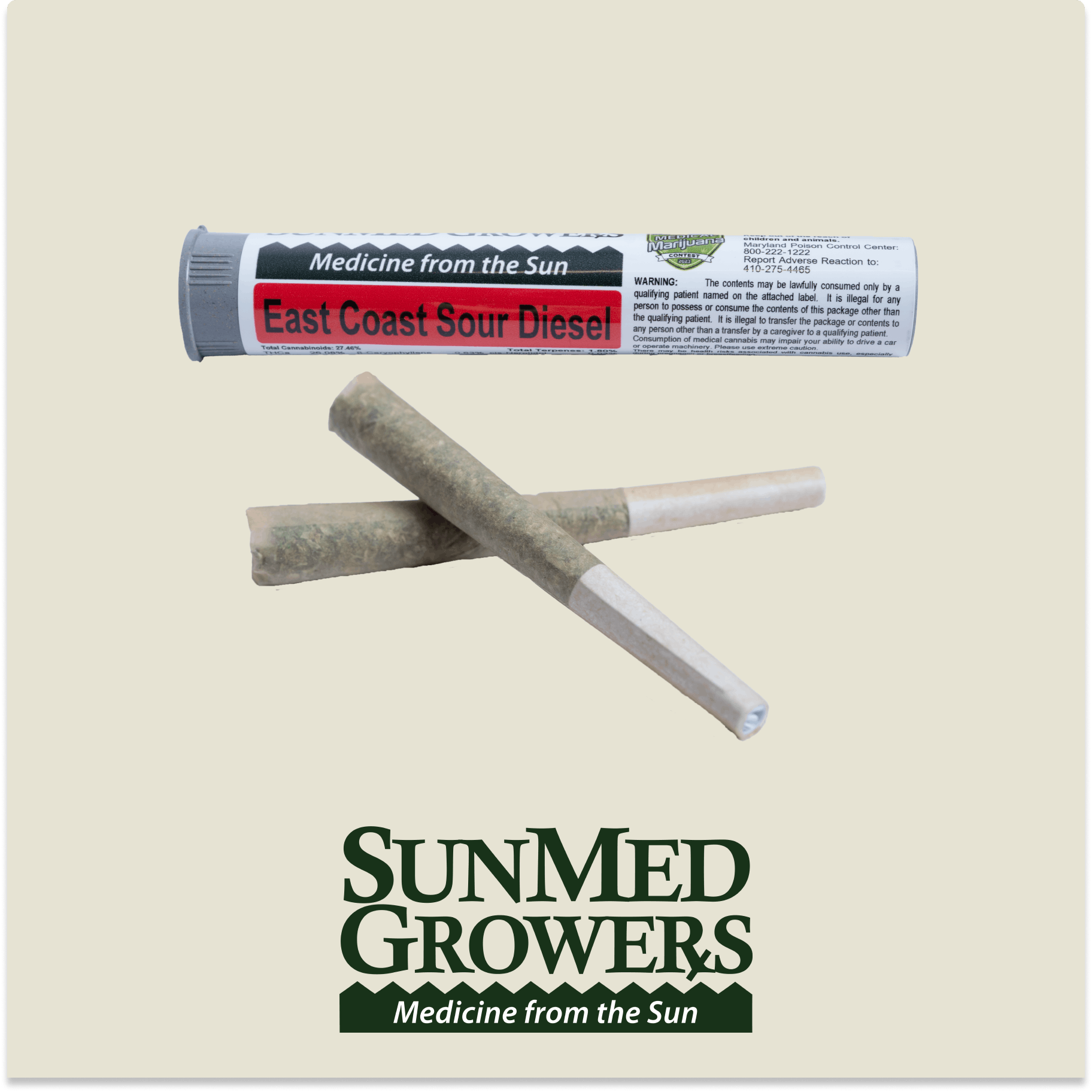 East Coast Sour Diesel Pre Roll 0.5g/2 Pack - image 1