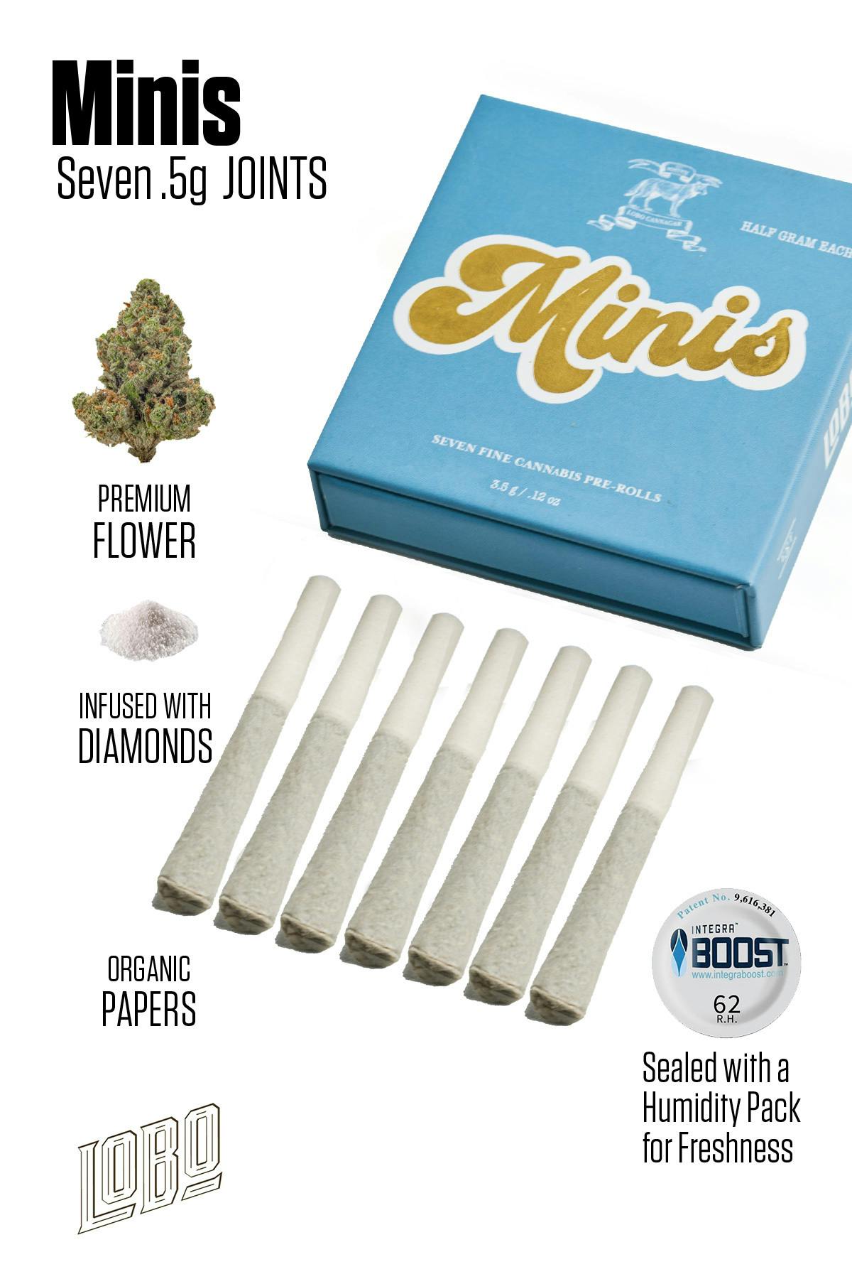 Minis 7-pack Half Gram Infused Joints - Mandarin Zkittlez - 3.5g - image 1