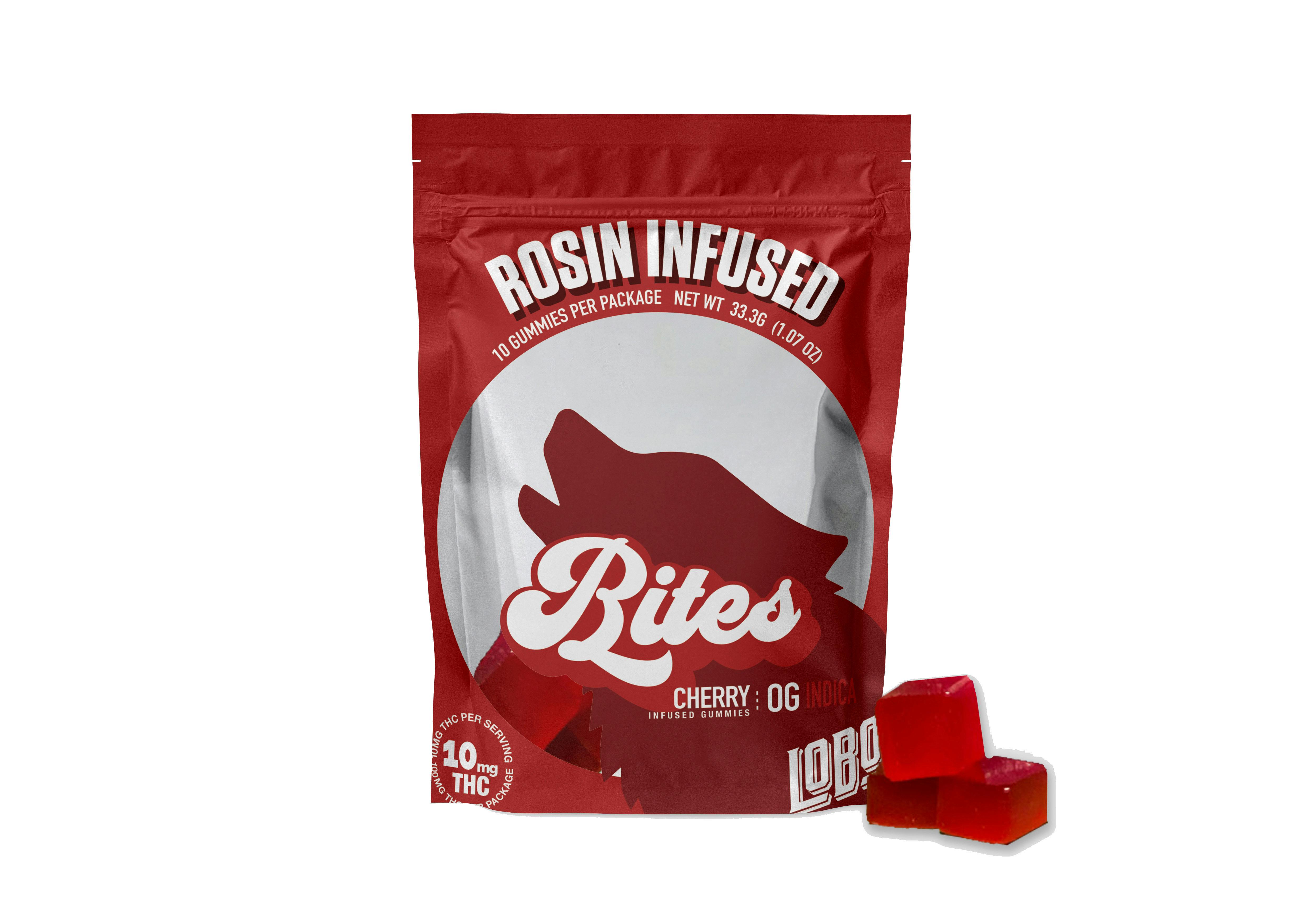 Lobo Bites Rosin Infused- Cherry - 100mg - image 1