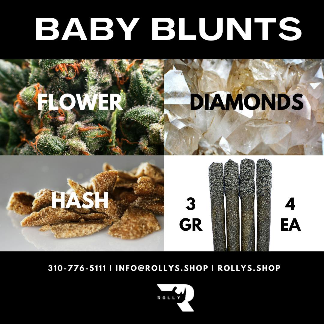 Baby Blunts Cherry Gas Diamond & Hash Infused 2.5G 4 baby blunts - image 1