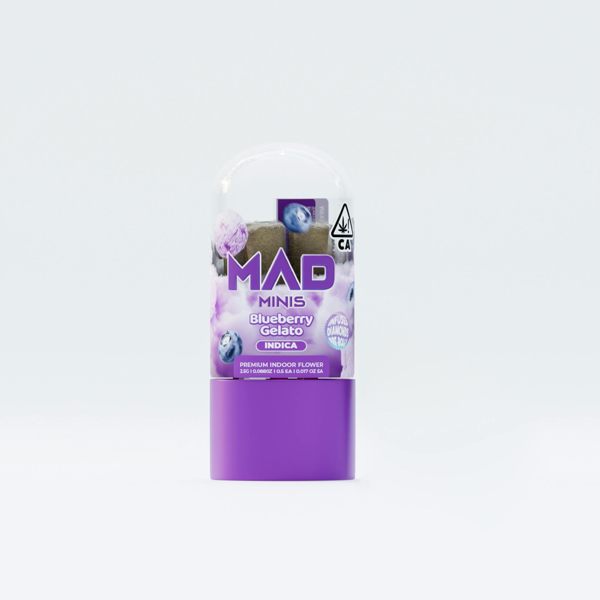 Mad Labs - Blueberry Gelato - 5 Pre Roll Mad Minis - 2.5G - image 1