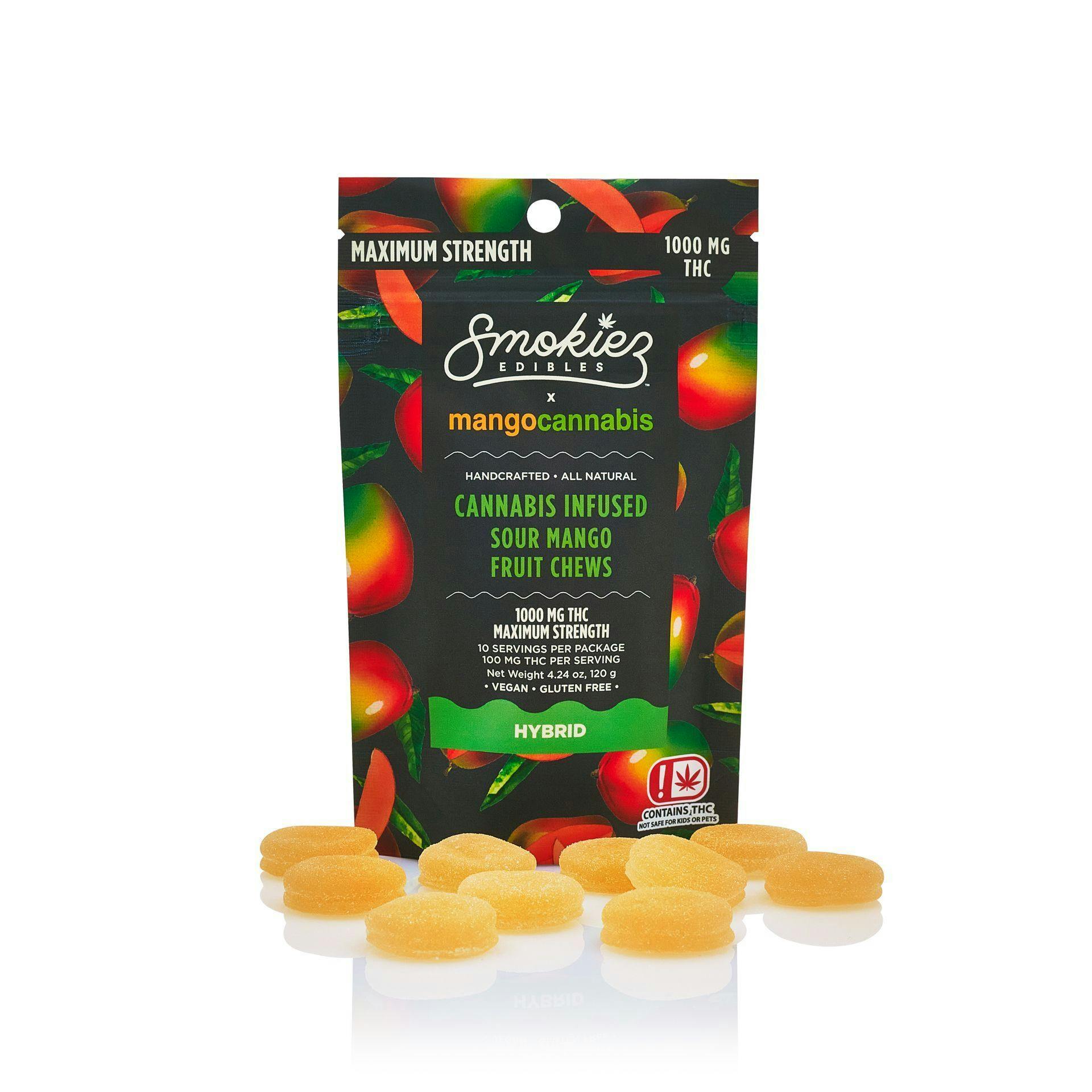 1000mg THC Mango Fruit Chews - Smokiez x Mango Cannabis - image 1