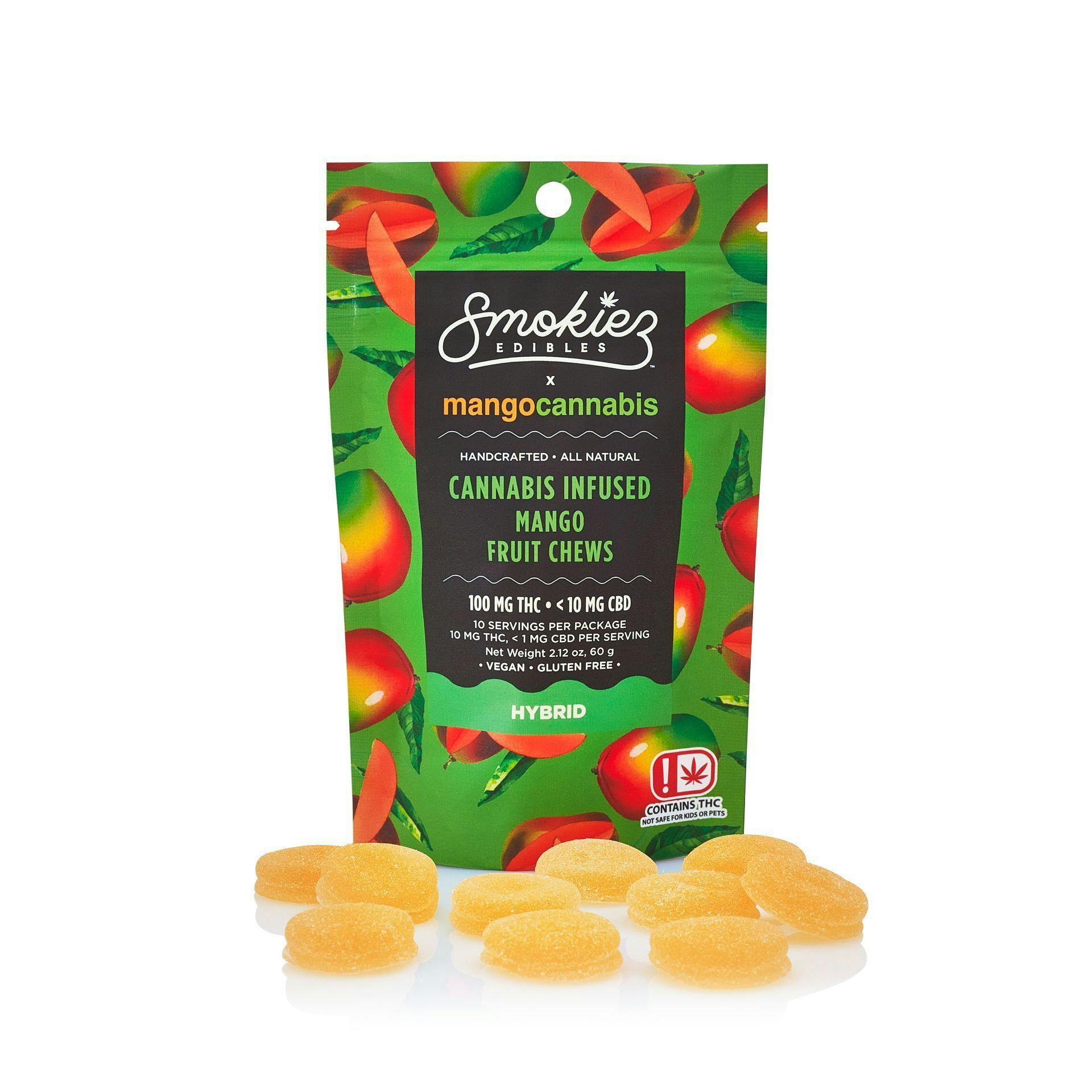 100mg THC Mango Fruit Chews - Smokiez x Mango Cannabis - image 1