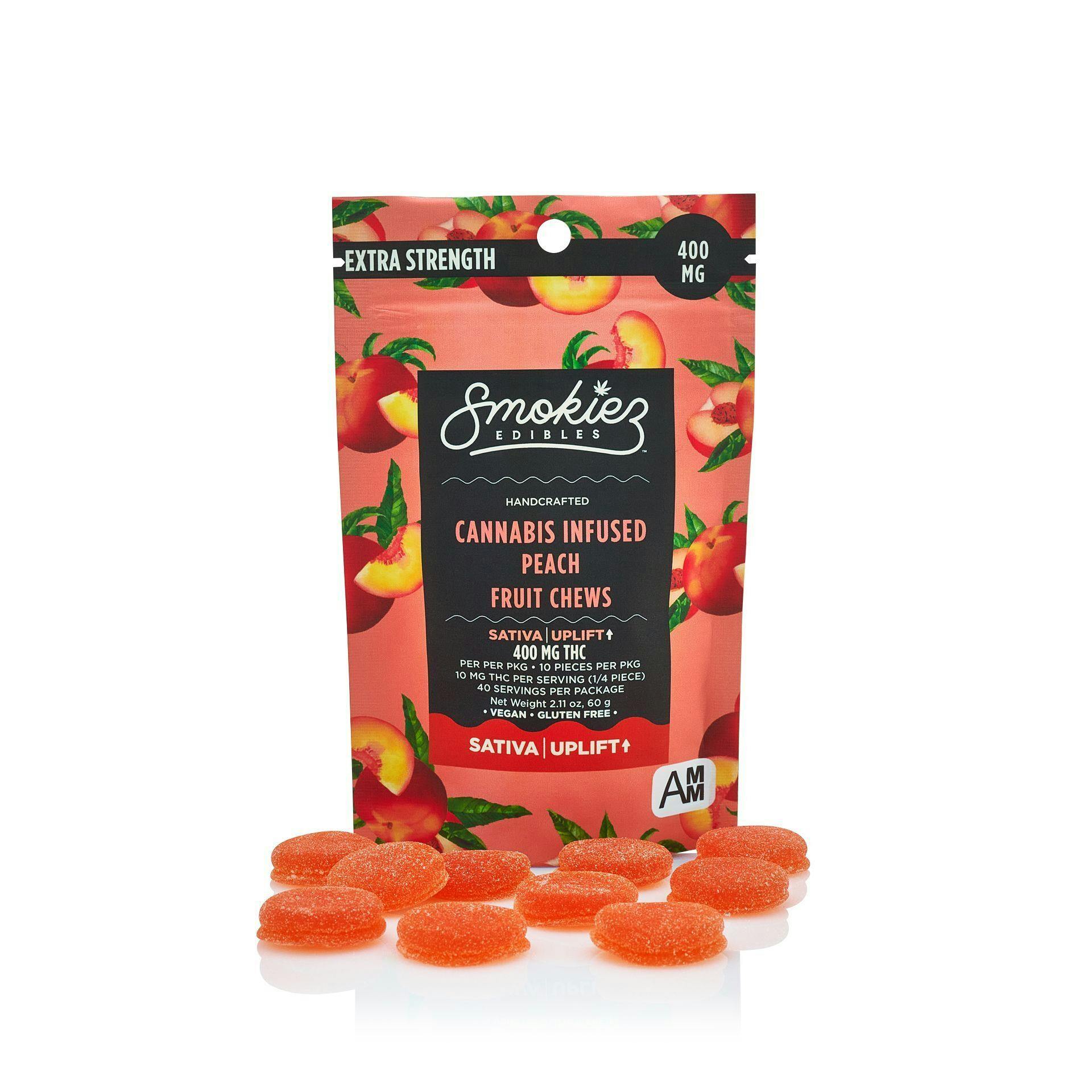 EXTRA-STRENGTHPeach Sativa400mg THC Fruit Chews - image 1