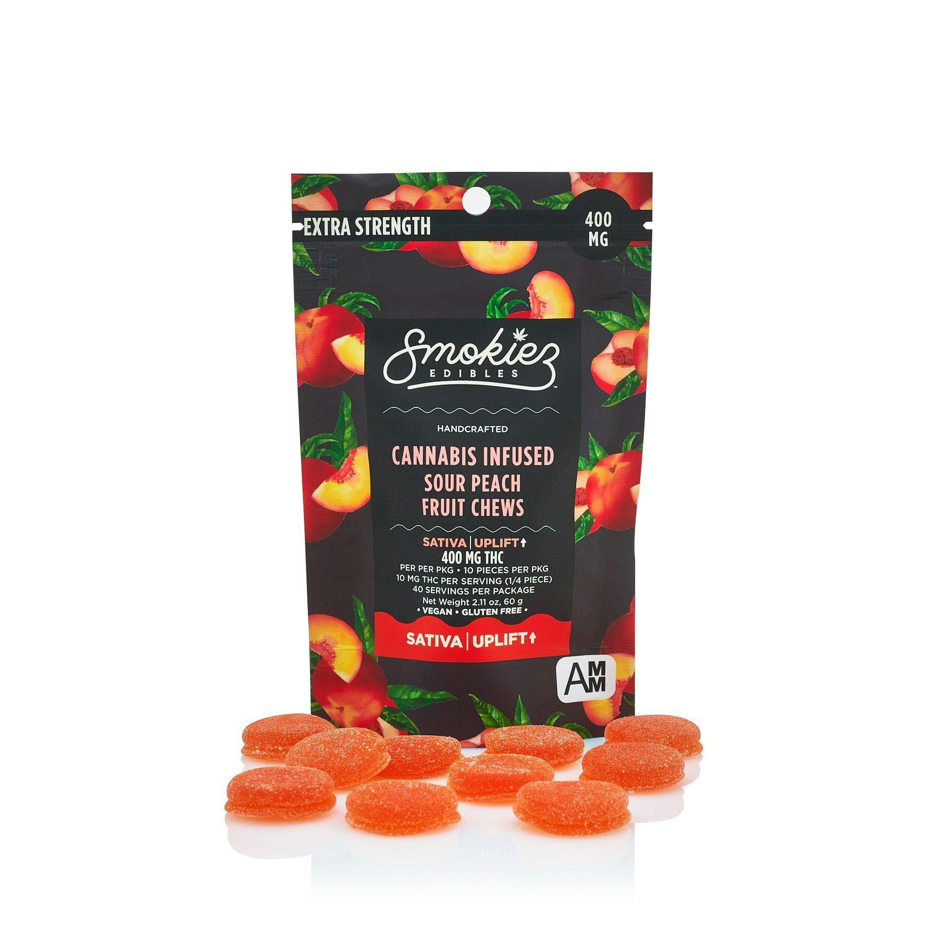 EXTRA-STRENGTHSour Peach Sativa400mg THC Fruit Chews - image 1