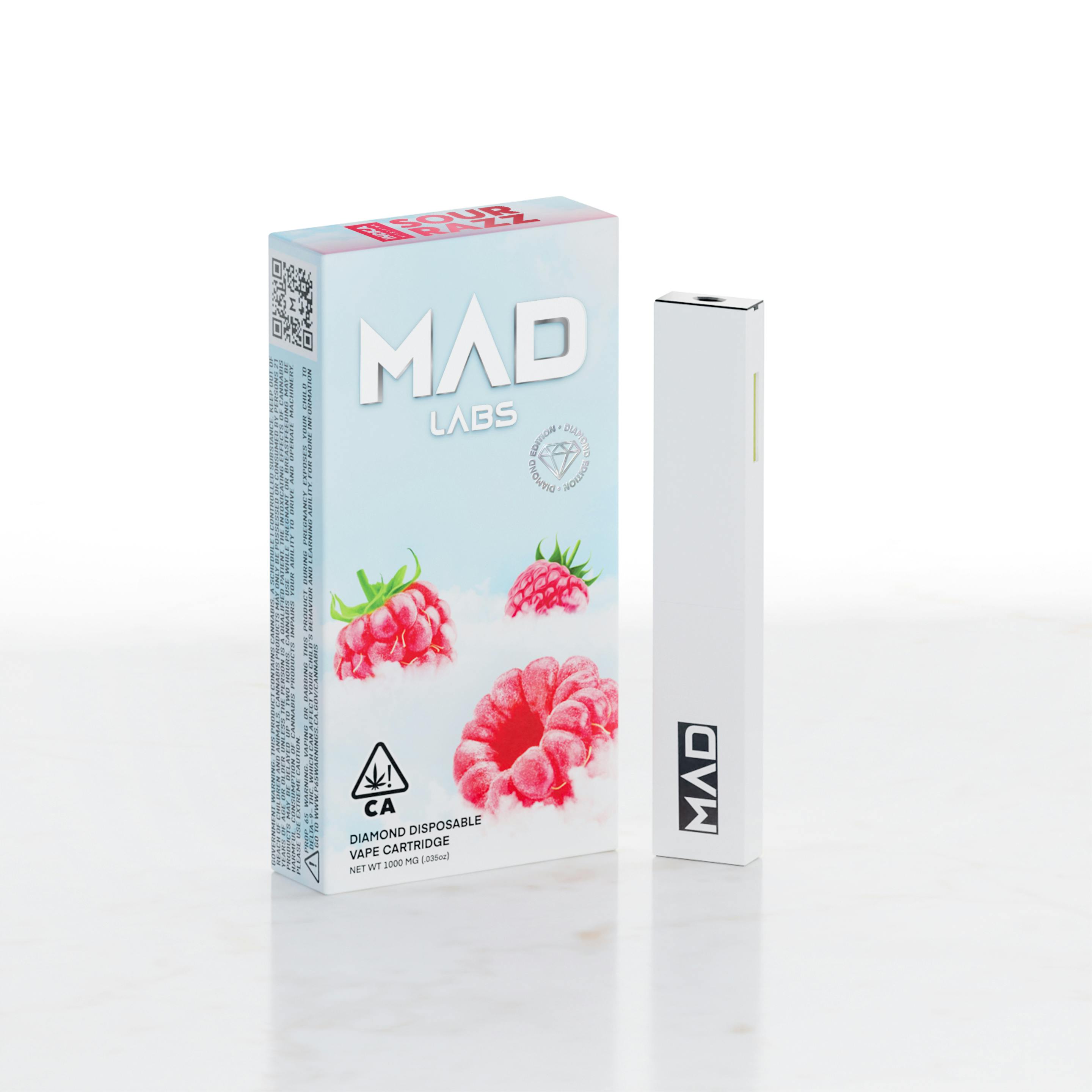 Mad Labs - Sour Razz - Disposable Diamond Edition 1G - image 1