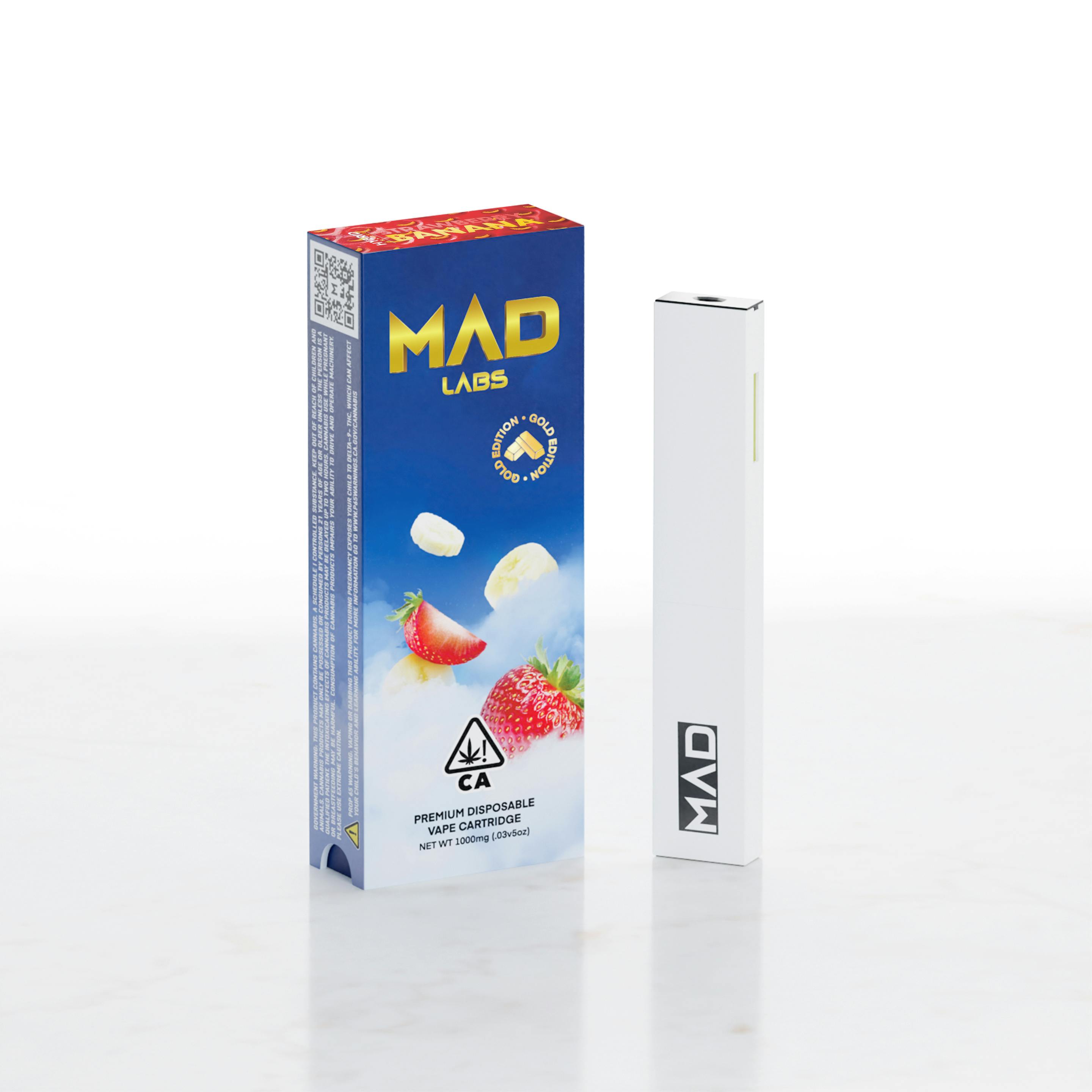 Mad Labs - Strawberry Banana - Disposable Gold Edition 1G - image 1