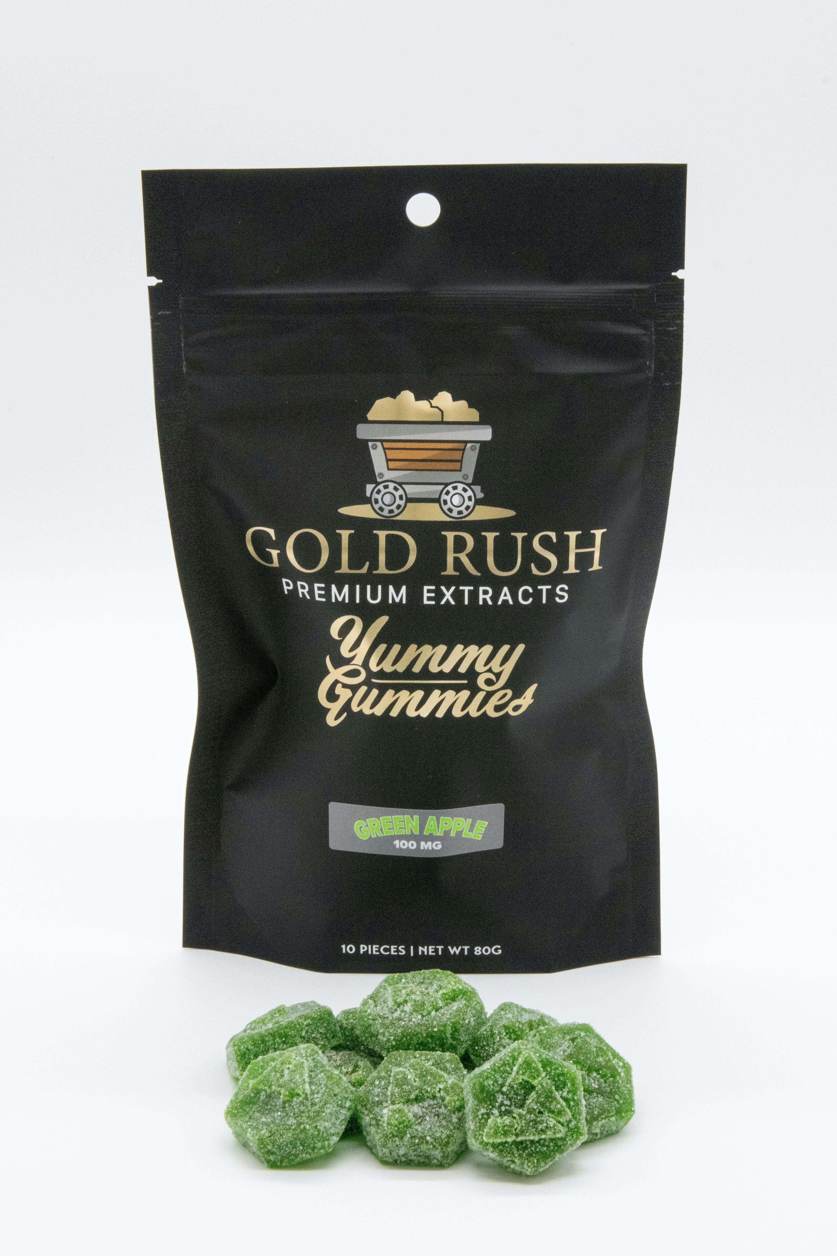 Gold Rush Green Apple Yummy Gummies 100mg-10pk - image 1