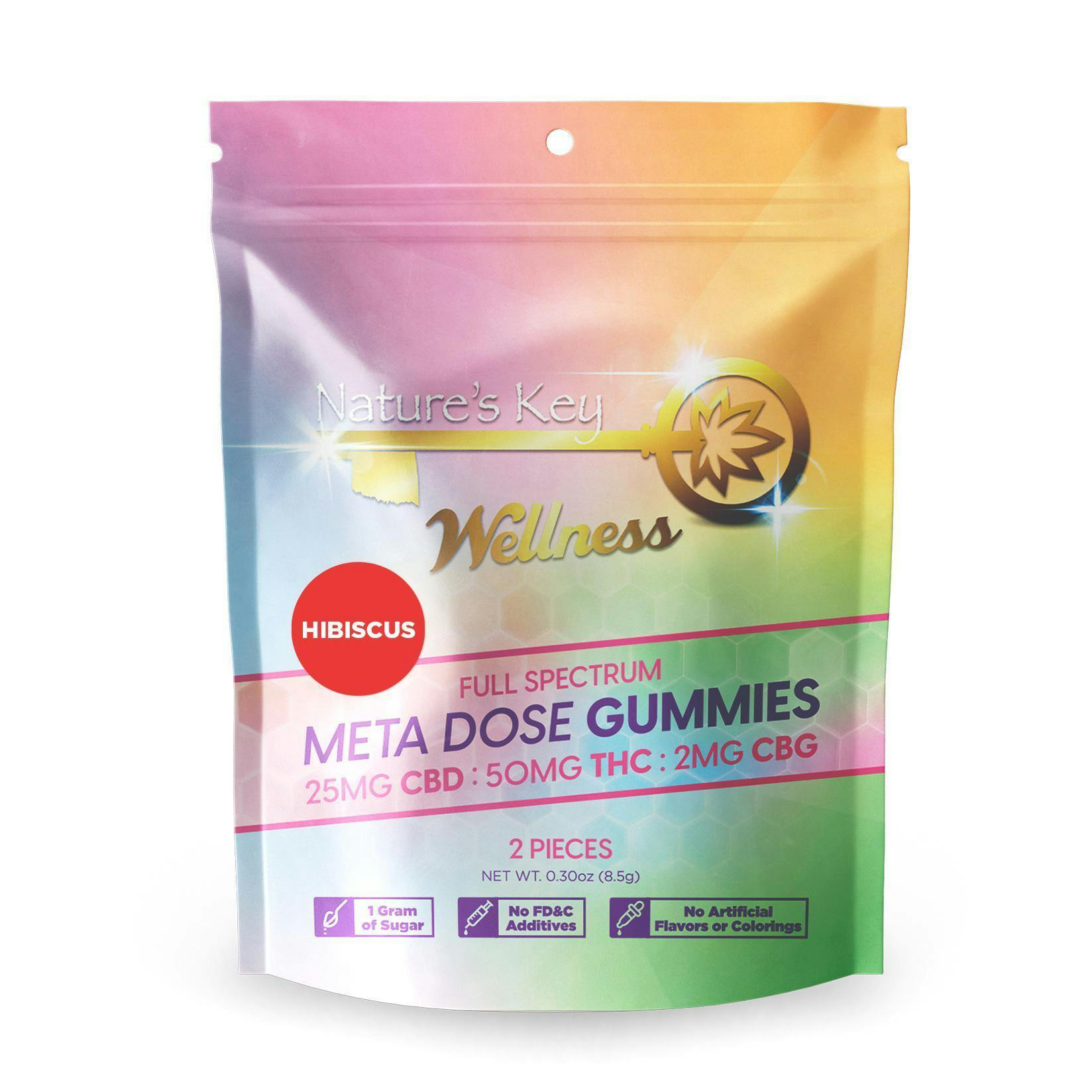 Tropical Single Serve Meta Dose Gummy 5omg THC 25mg CBD 2mg CBG 2:1 - image 1